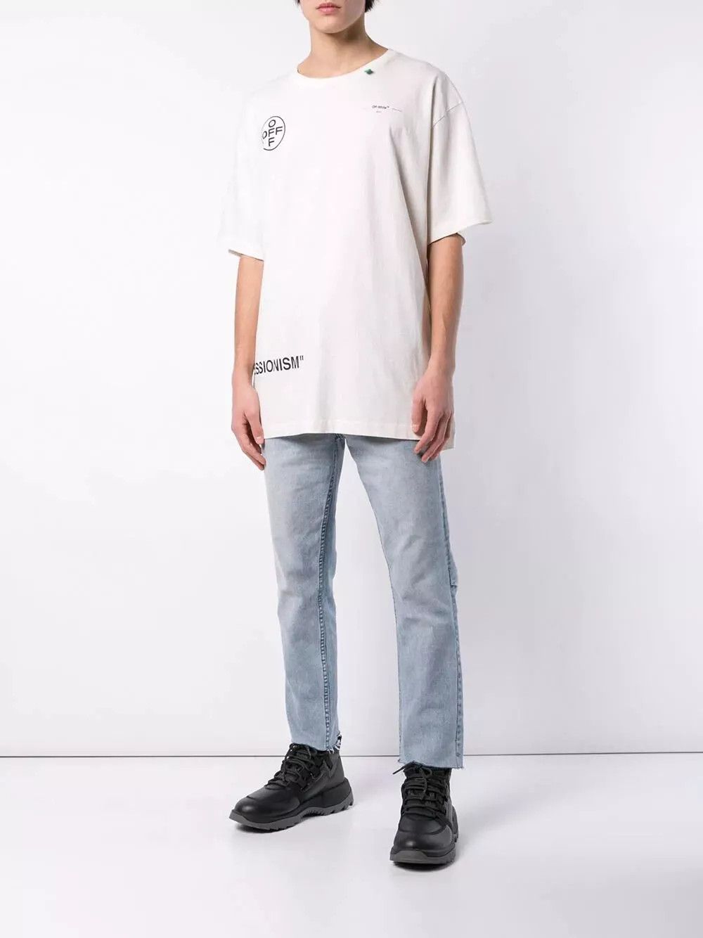 Off-White Pink Impressionism Stencil Arrows Oversized T-Shirt Size US M / EU 48-50 / 2 - 4 Thumbnail