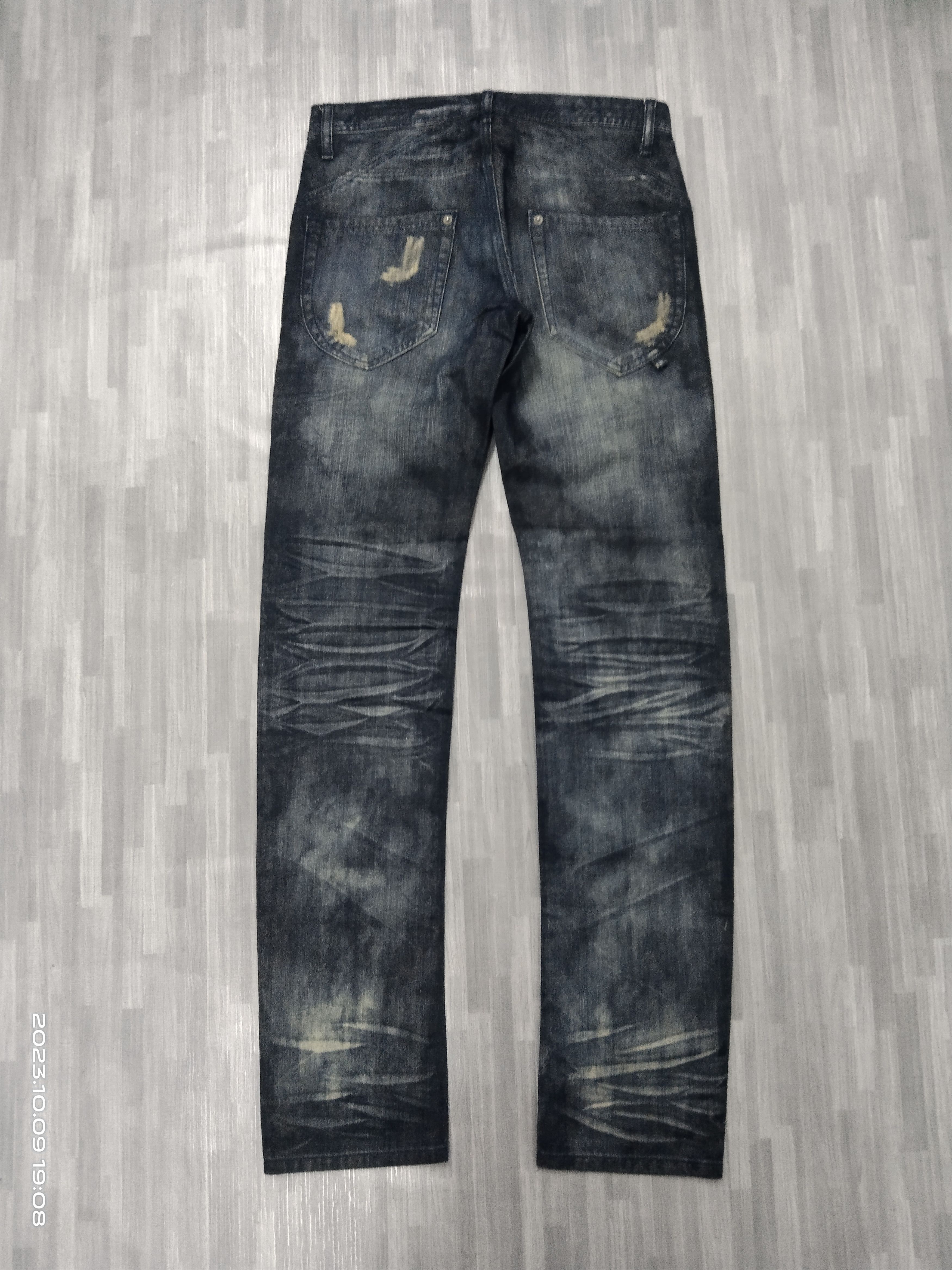 semanticdesign SICK SEMANTIC DESIGN X REON SWAROVSKI SKULL DENIM PANTS Size US 29 - 3 Thumbnail