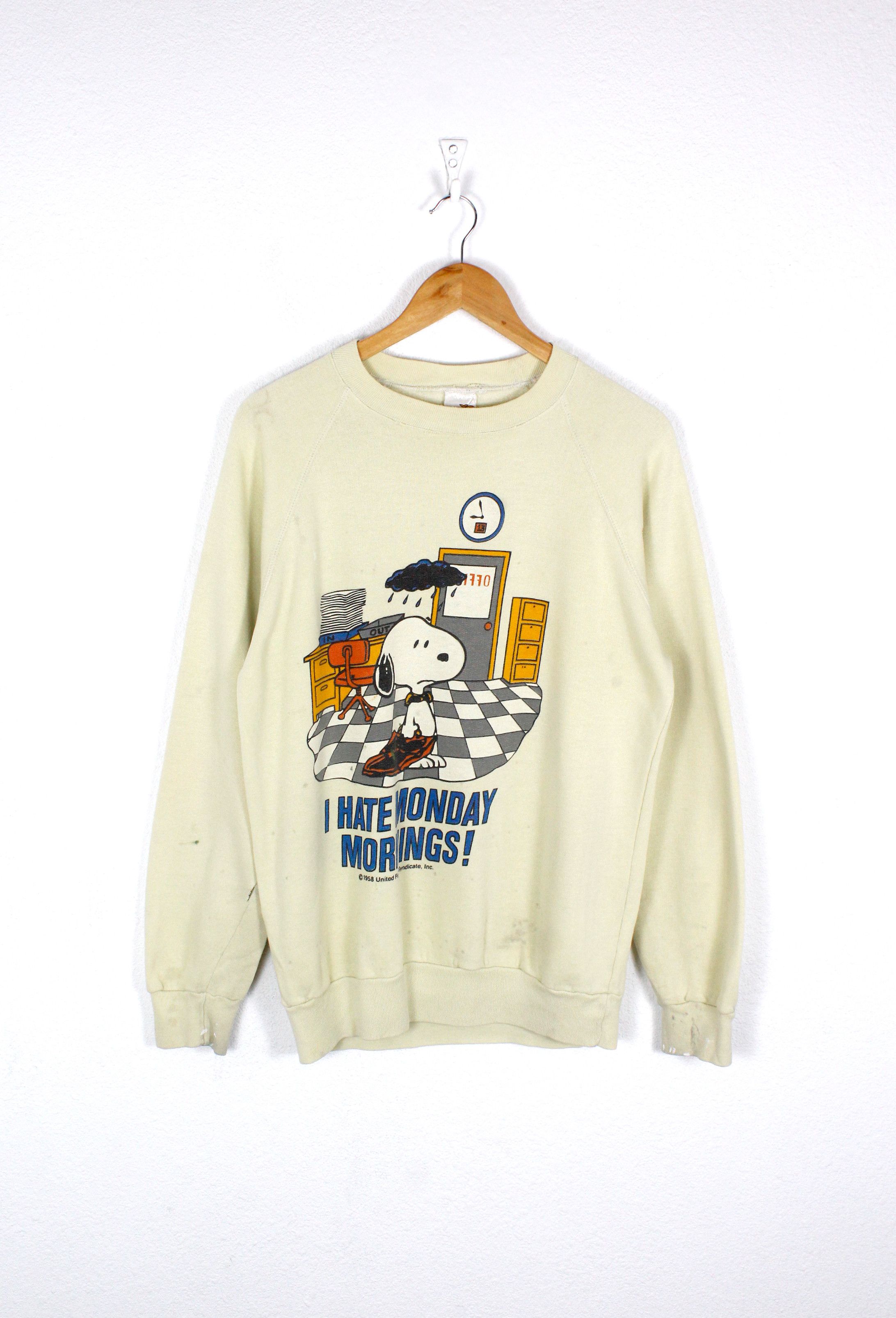 Cartoon Network Vintage Snoopy Peanuts Cartoon Distressed RARE Sweatshirt Size US M / EU 48-50 / 2 - 1 Thumbnail