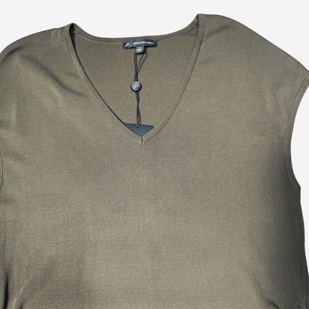 Adrianna Papell NWT New $89 Adrianna Papell Knit Fatigue V-Neck Cap Sleeve Size M / US 6-8 / IT 42-44 - 4 Thumbnail