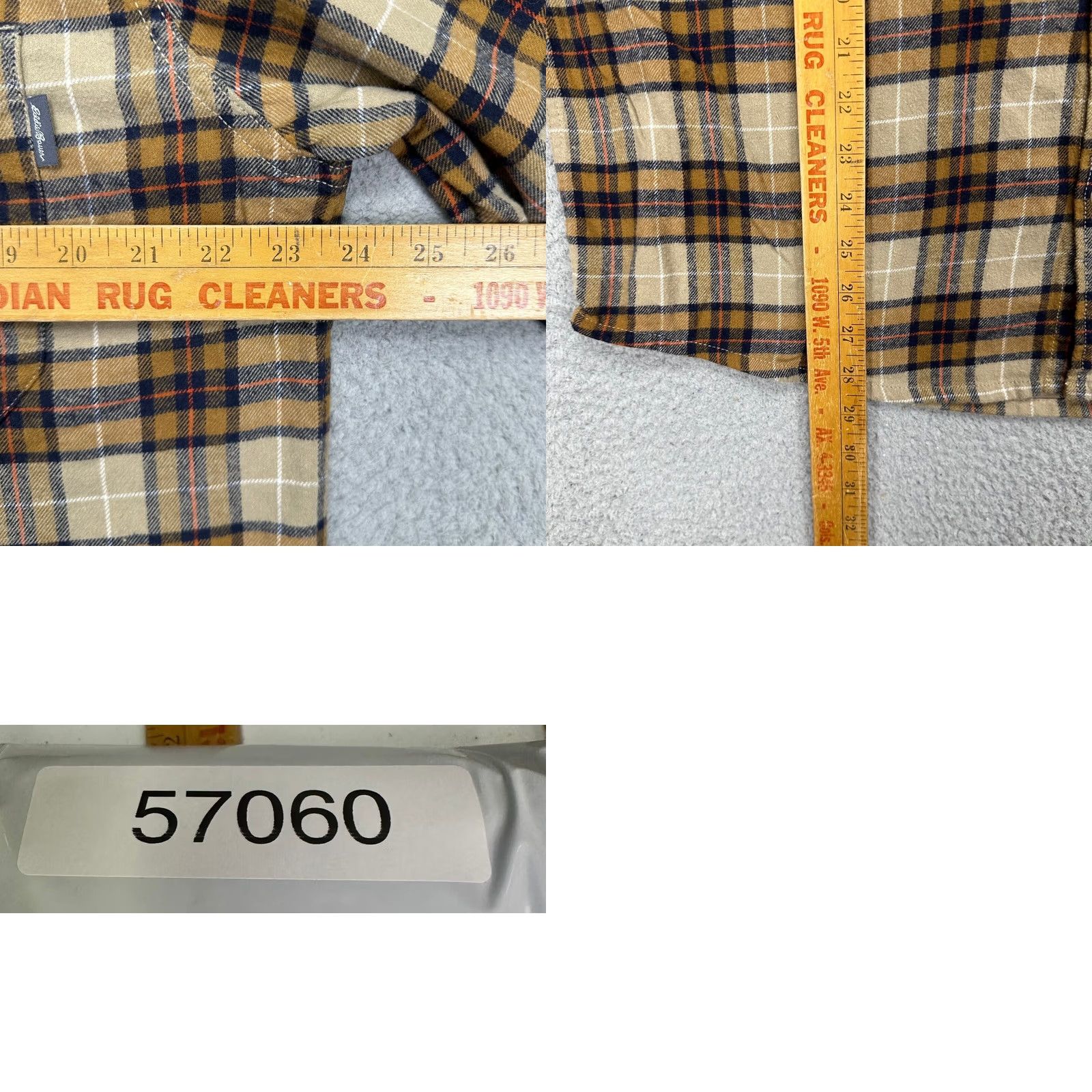 Eddie Bauer VINTAGE Eddie Bauer Shirt Mens Large Tan Plaid Bristol Flannel Button Up Long Sleeve NEW Size US L / EU 52-54 / 3 - 8 Thumbnail