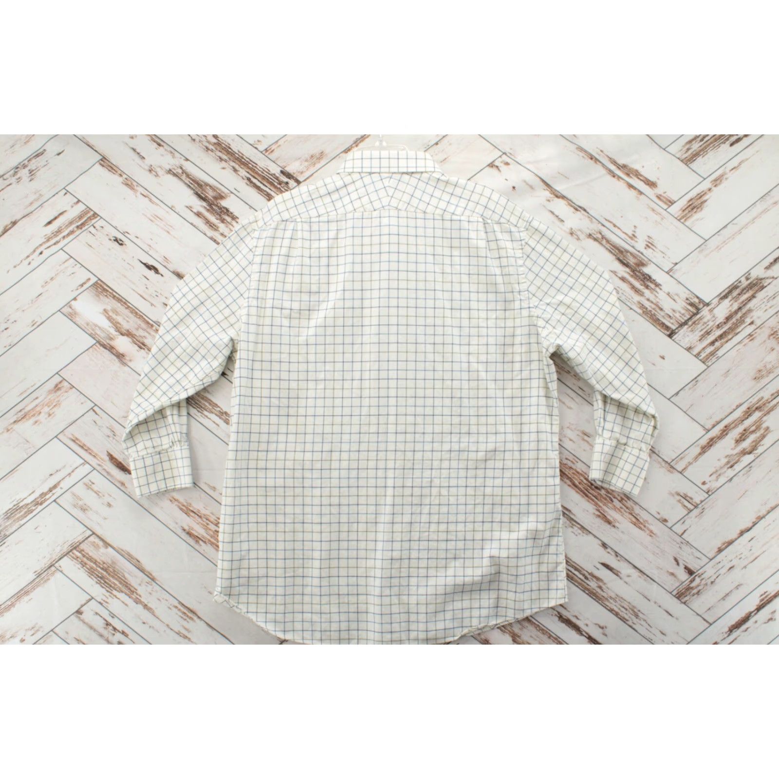 Charles Tyrwhitt Charles Tyrwhitt Dress Shirt 18-37 Beige Check Slim Fit Cotton Button Up Mens Size 48R - 3 Thumbnail