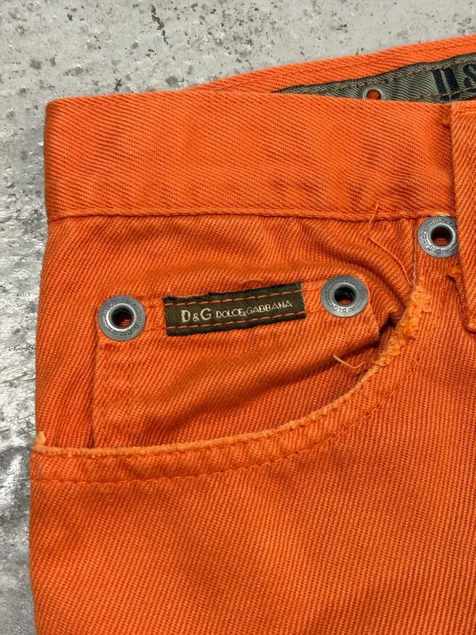 Dolce & Gabbana AW2003 Dolce & Gabbana Orange Distressed Denim Jeans Size US 31 - 9 Thumbnail