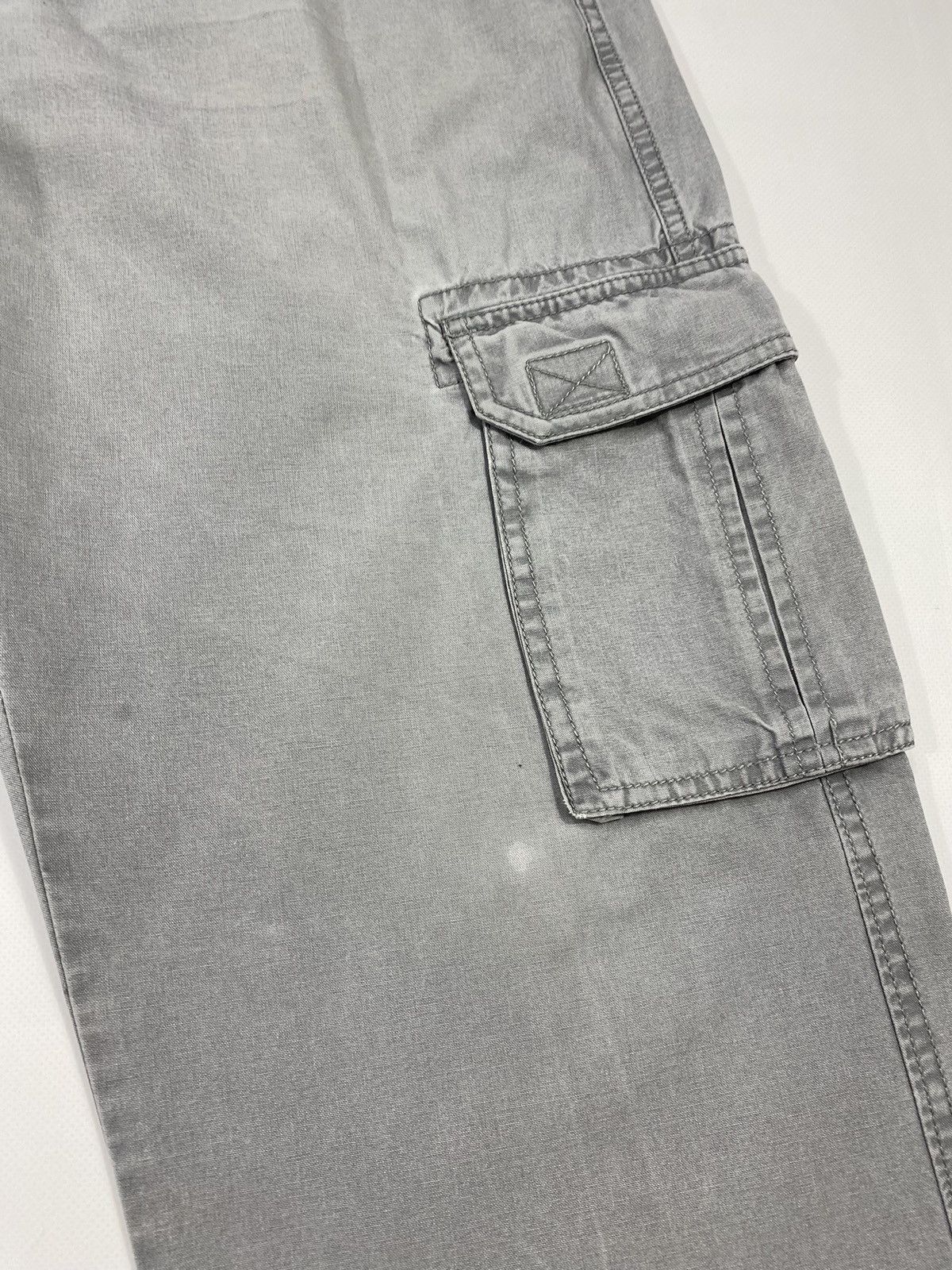 Vintage Vintage 90s Cargo Stonewashed Grey Work Low Rise Pants Size US 38 / EU 54 - 7 Thumbnail