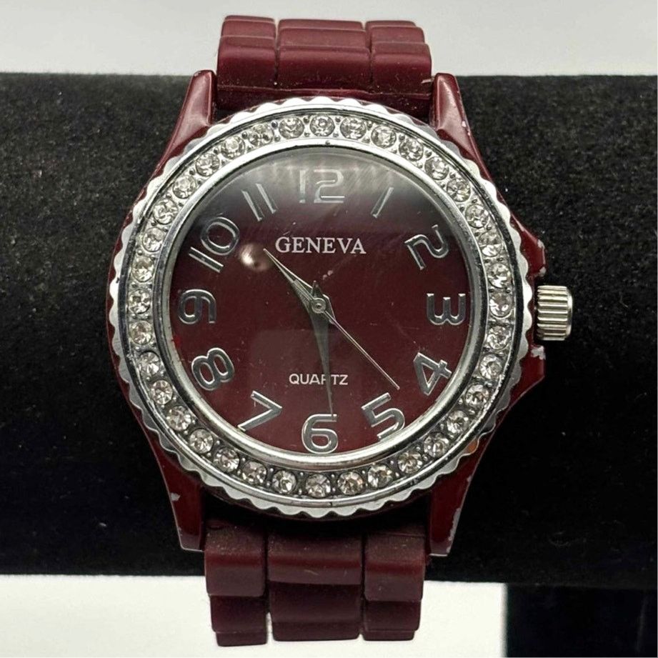 Other Burgundy & Silver Men's Watch Size ONE SIZE - 1 Thumbnail