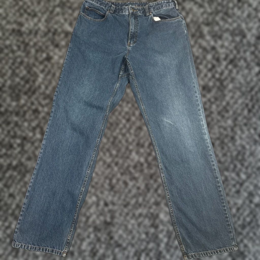 Duluth Trading Company DULUTH Trading Jeans Men 36x34 Mid Rise Straight Leg 5-Pocket Denim Blue American Casual Size US 36 / EU 52 - 1 Thumbnail