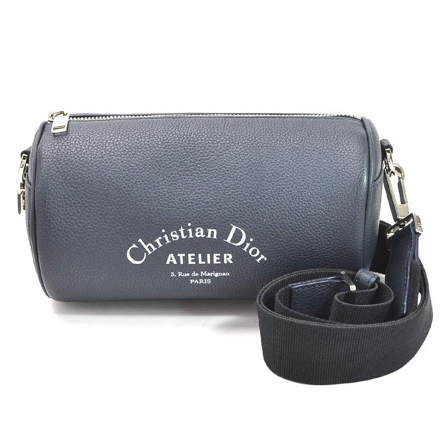 image of Dior Homme Shoulder Bag Crossbody Atelier Roller Body Bag Navy in Black, Women's