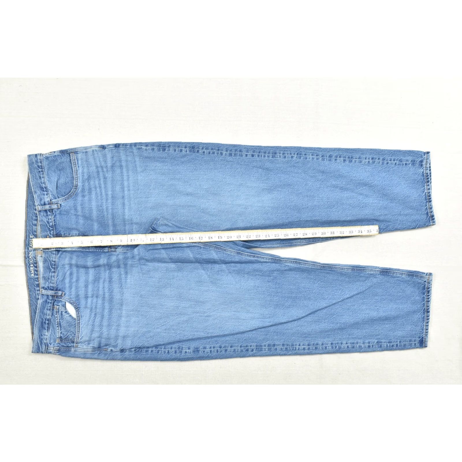 American Eagle Outfitters American Eagle Jeans Women 20 Long High Rise 90s Straight Blue Organic Denim Collection 5-Pocket Womens Size 42" / US 20 - 6 Thumbnail
