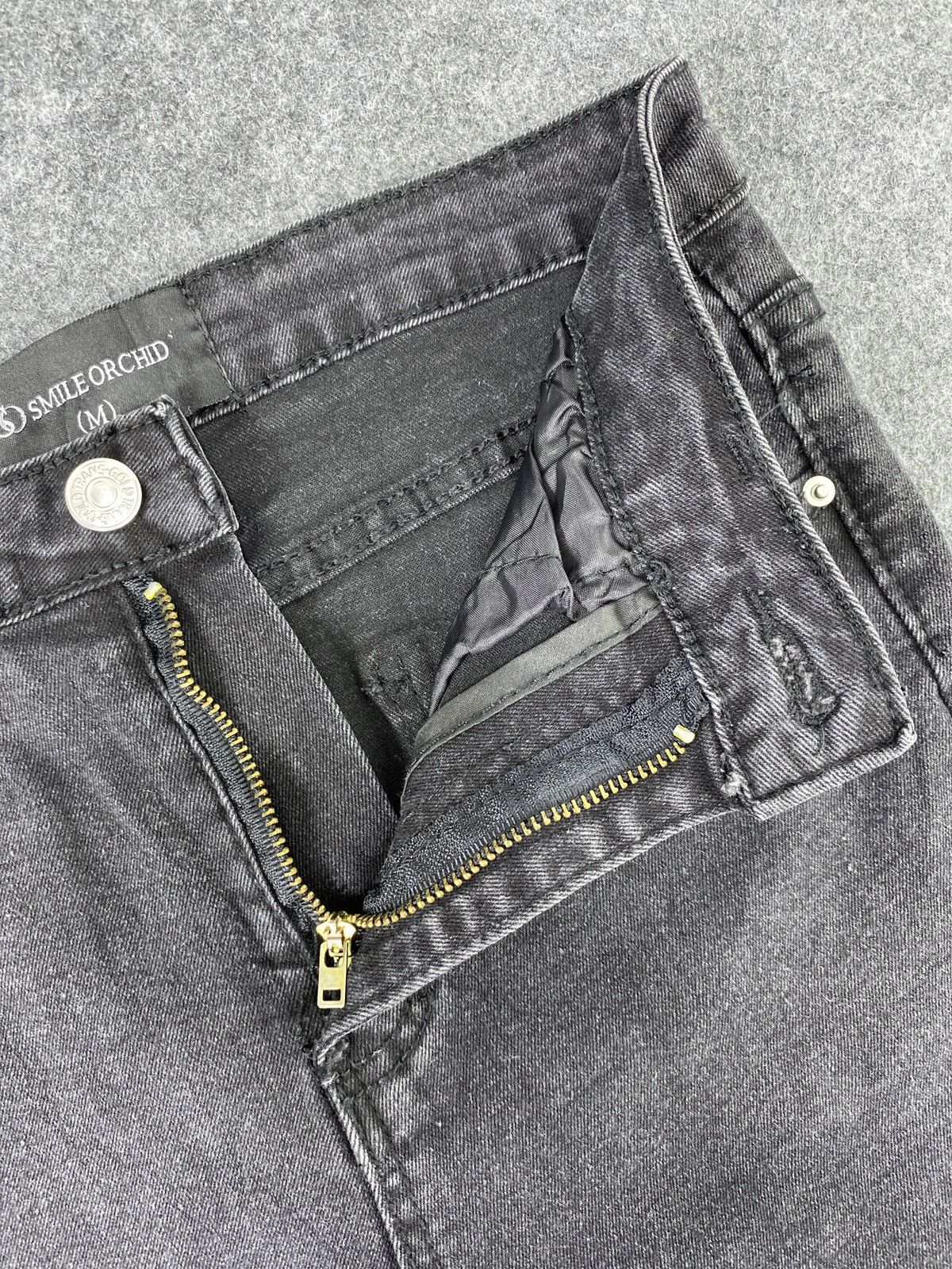 Japanese Brand × Jean Japanese Brand Smile Orchid Black Flare Jeans - J1063 Size 25" / US 0 / IT 36 - 7 Thumbnail