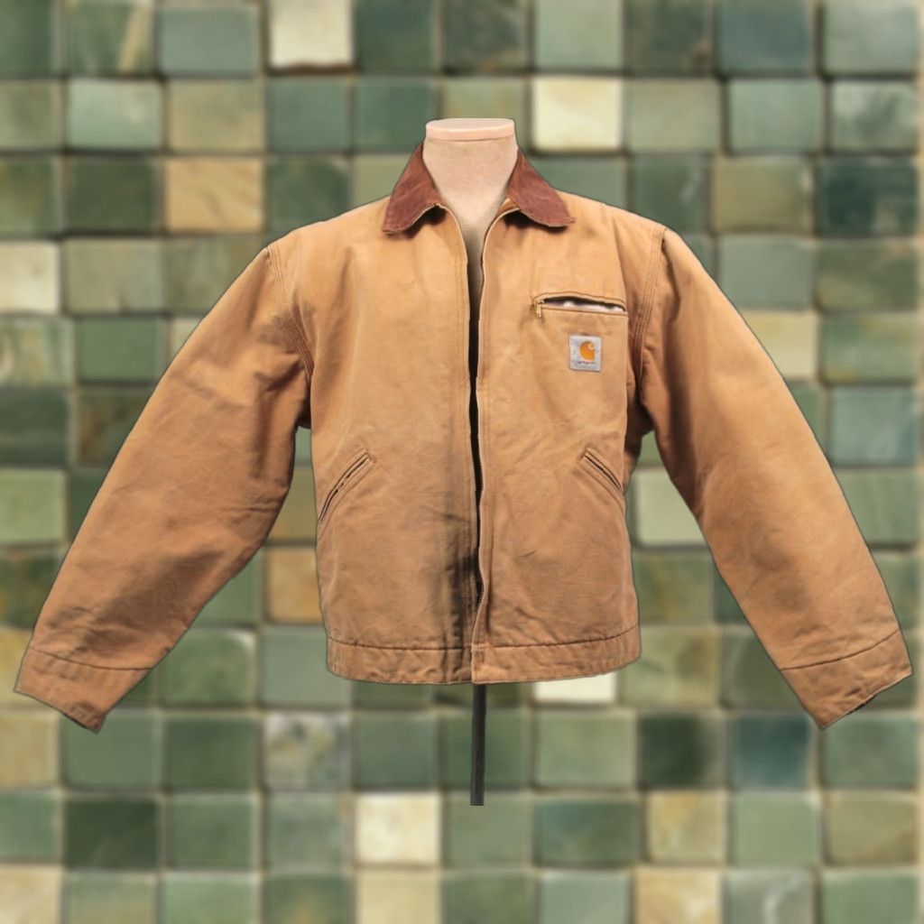 Carhartt Vintage Carhartt Work Jacket Beige Canvas 1990s 90s Interstellar Detroit Blanket Lined Men’s L Size Mens Size US L / EU 52-54 / 3 - 1 Thumbnail