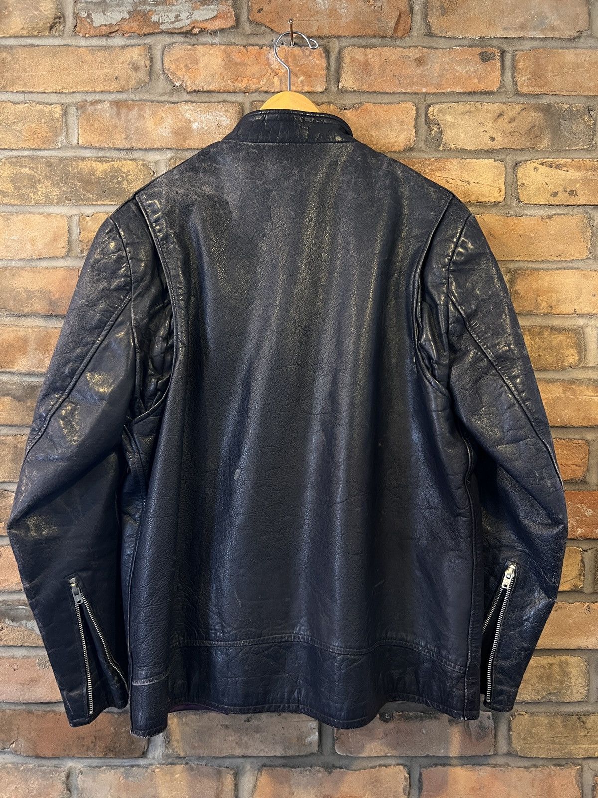 Vintage 1960s Cafe Racer Leather Jacket Size US L / EU 52-54 / 3 - 2 Thumbnail