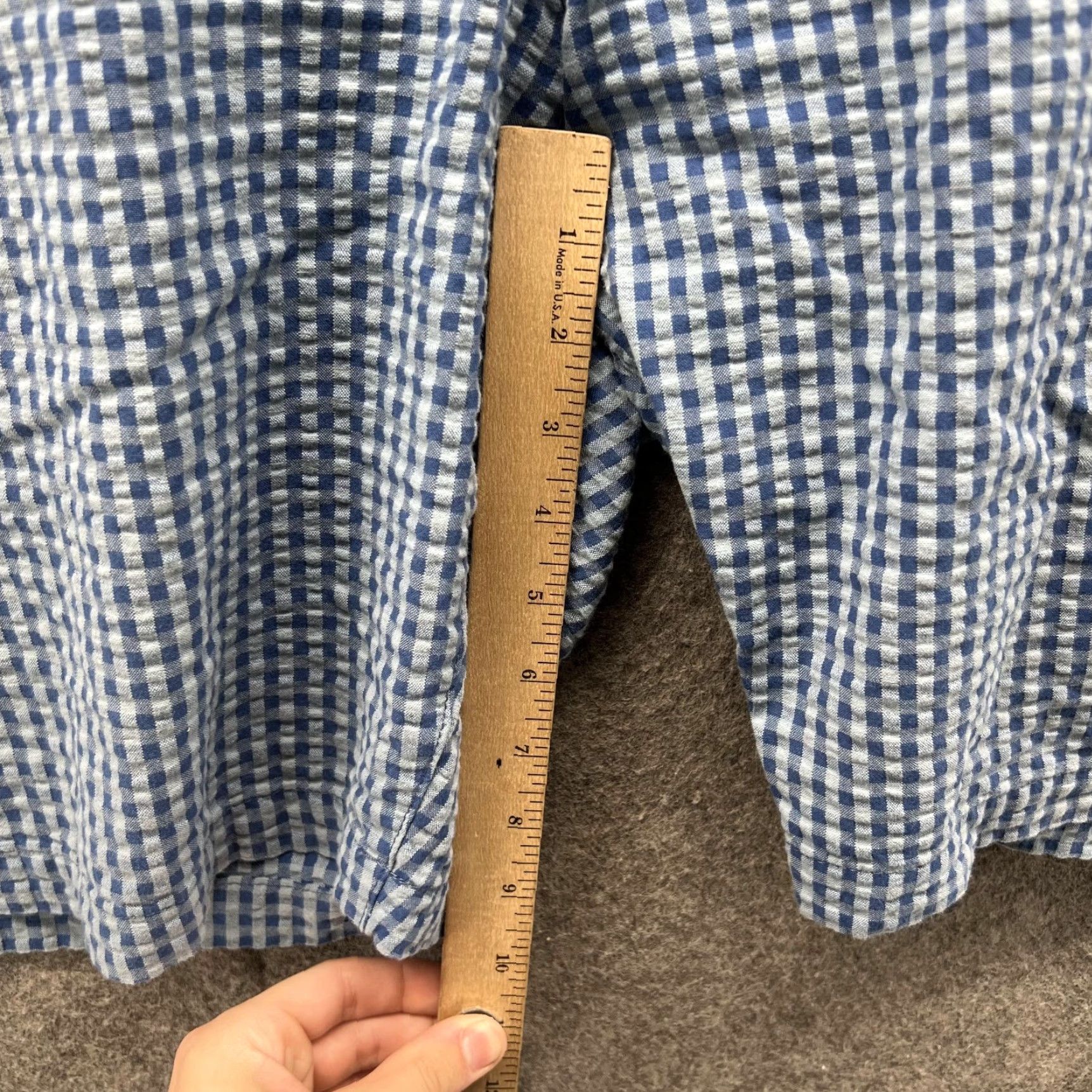 Tommy Bahama Tommy Bahama Shorts Men 44 Adult Blue White Gingham Seersucker Flat Front Chino Casual Travel Size US 44 / EU 60 - 7 Thumbnail