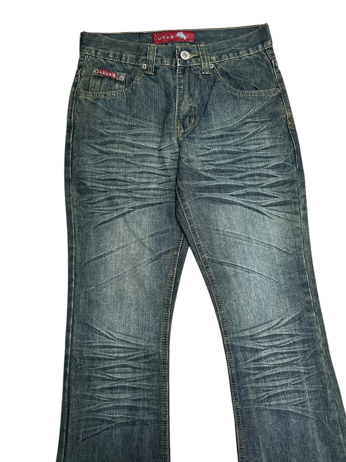 Japanese Brand Flare Bootcut💥Flare bootcut Lucas embroid pocket . Size US 28 / EU 44 - 5 Thumbnail