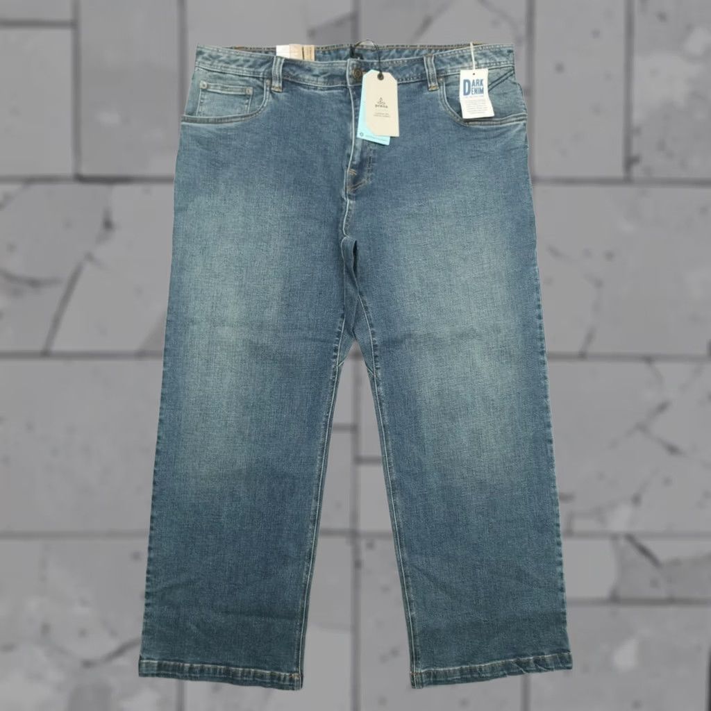 Prana Prana Axiom Jeans Men’s 40x30 Stretch Denim Straight Regular Stone Wash Blue 5-Pocket Mens Leather Logo? Size US 40 / EU 56 - 1 Thumbnail
