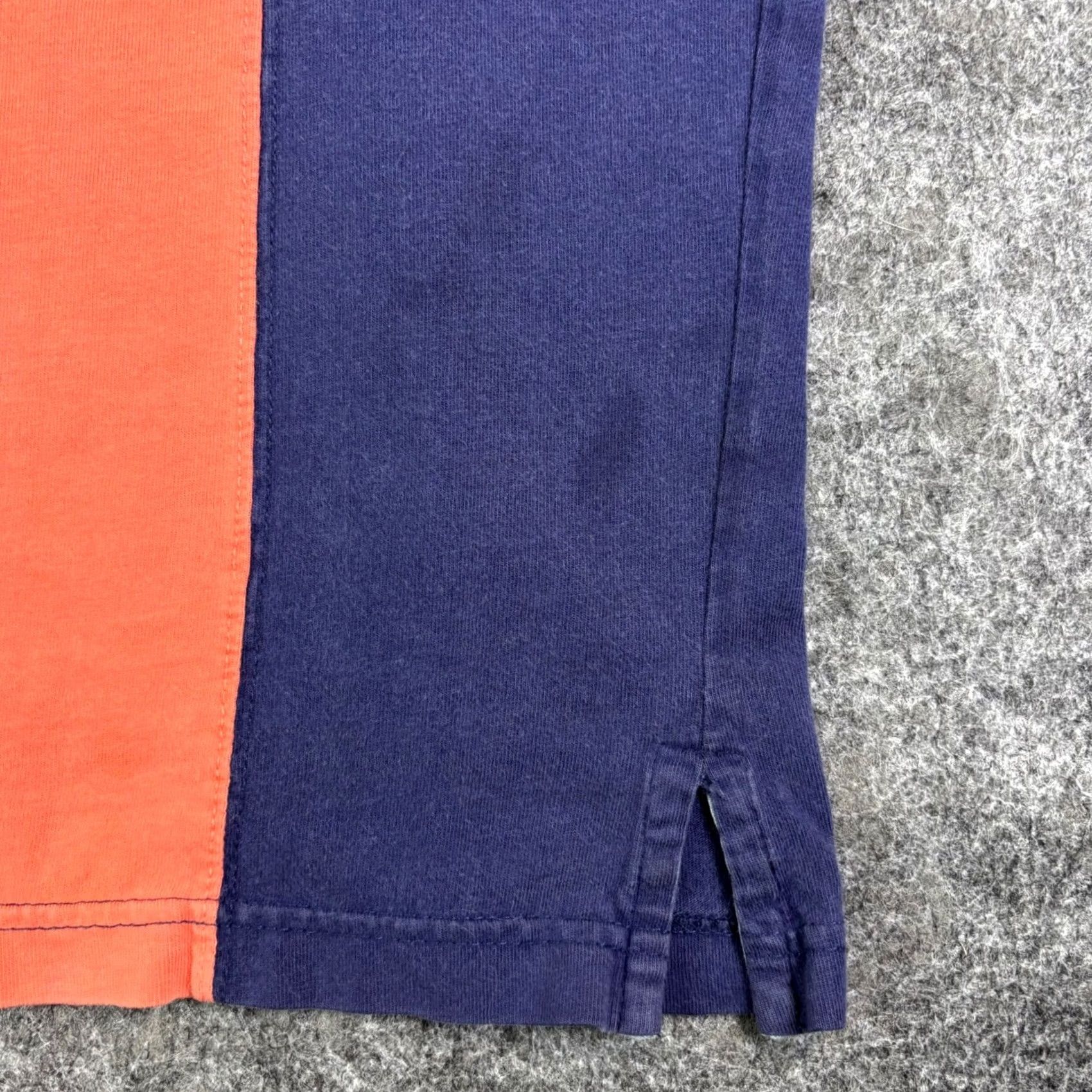 Vintage VINTAGE Apparel Workshop Mens Polo Shirt XL Blue Orange Vertical Stripe Rugby Size US XL / EU 56 / 4 - 7 Thumbnail