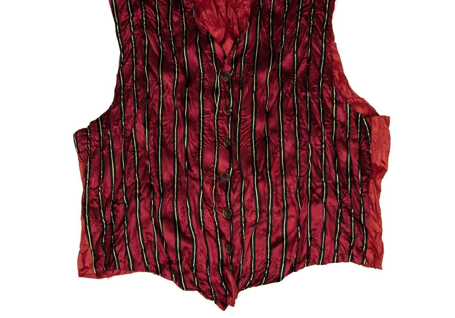 Issey Miyake Striped Vest in Red, Black, and Yellow, Size M Size US M / EU 48-50 / 2 - 6 Thumbnail
