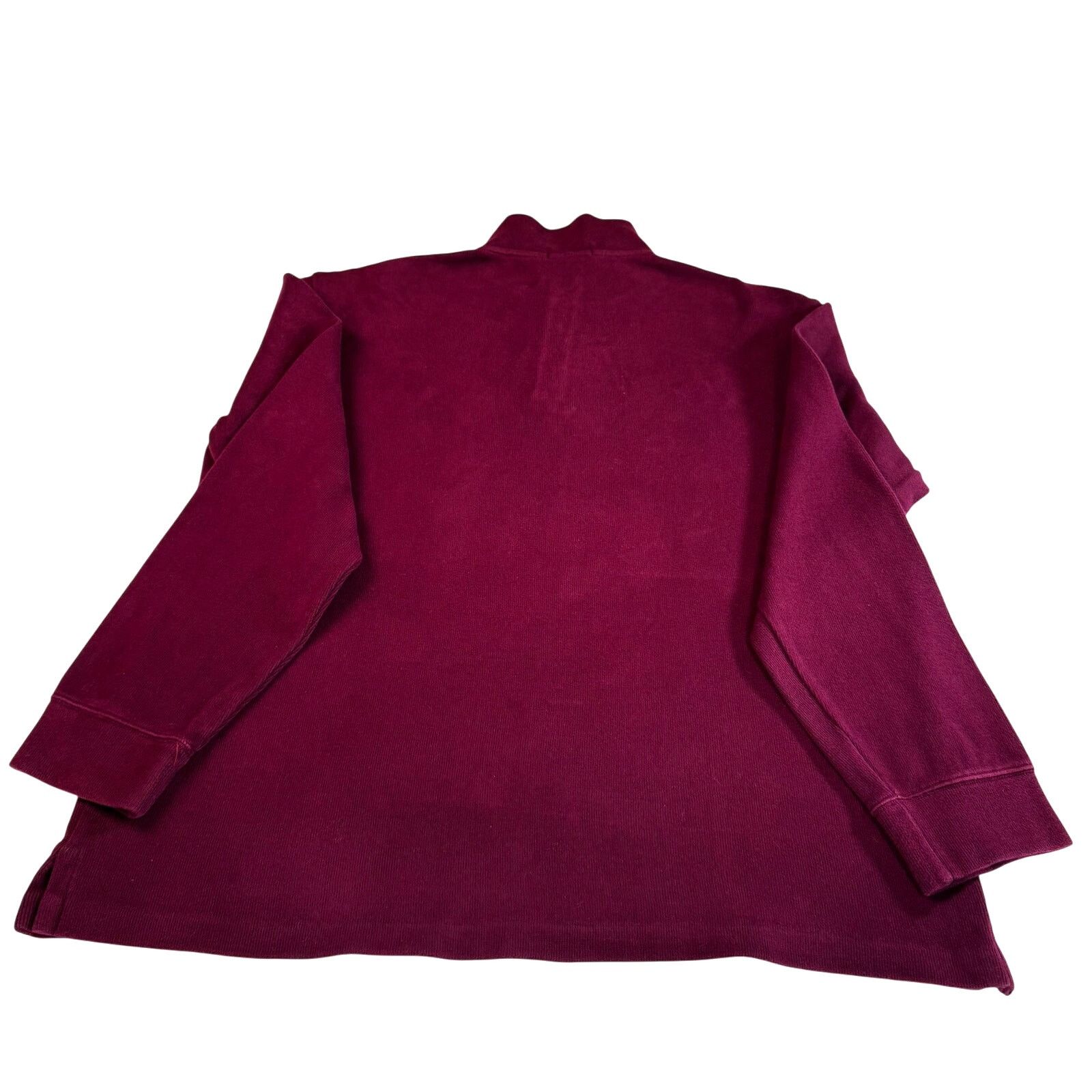 Polo Ralph Lauren Polo Ralph Lauren XL Burgundy Zip Cotton Sweater Pullover Size US XL / EU 56 / 4 - 4 Thumbnail