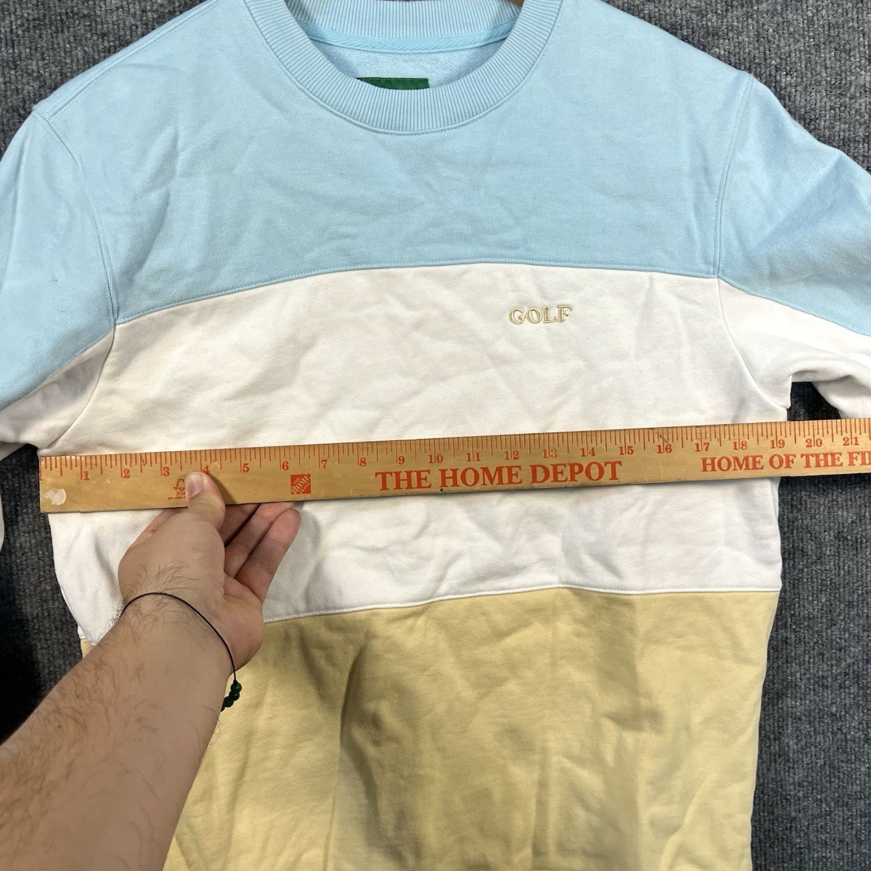 Golf Wang Golf Wang Crewneck Sweatshirt Mens M Color Block Striped Logo Sweatshirt Size US M / EU 48-50 / 2 - 4 Thumbnail