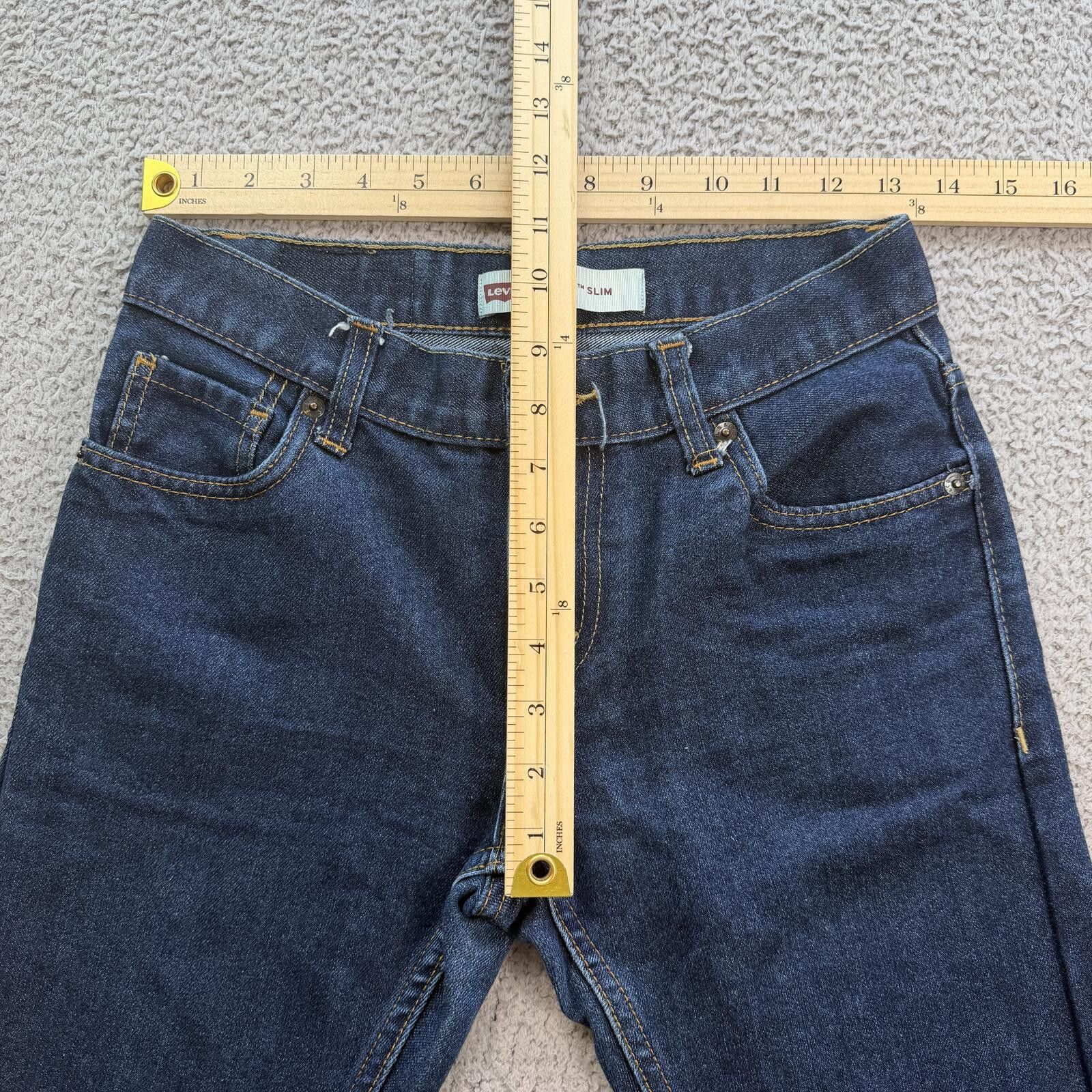 Levi's Levis 511 Women Slim Dark Wash Jeans 27x27 Low Rise Cropped Size 27" / US 4 / IT 40 - 3 Thumbnail