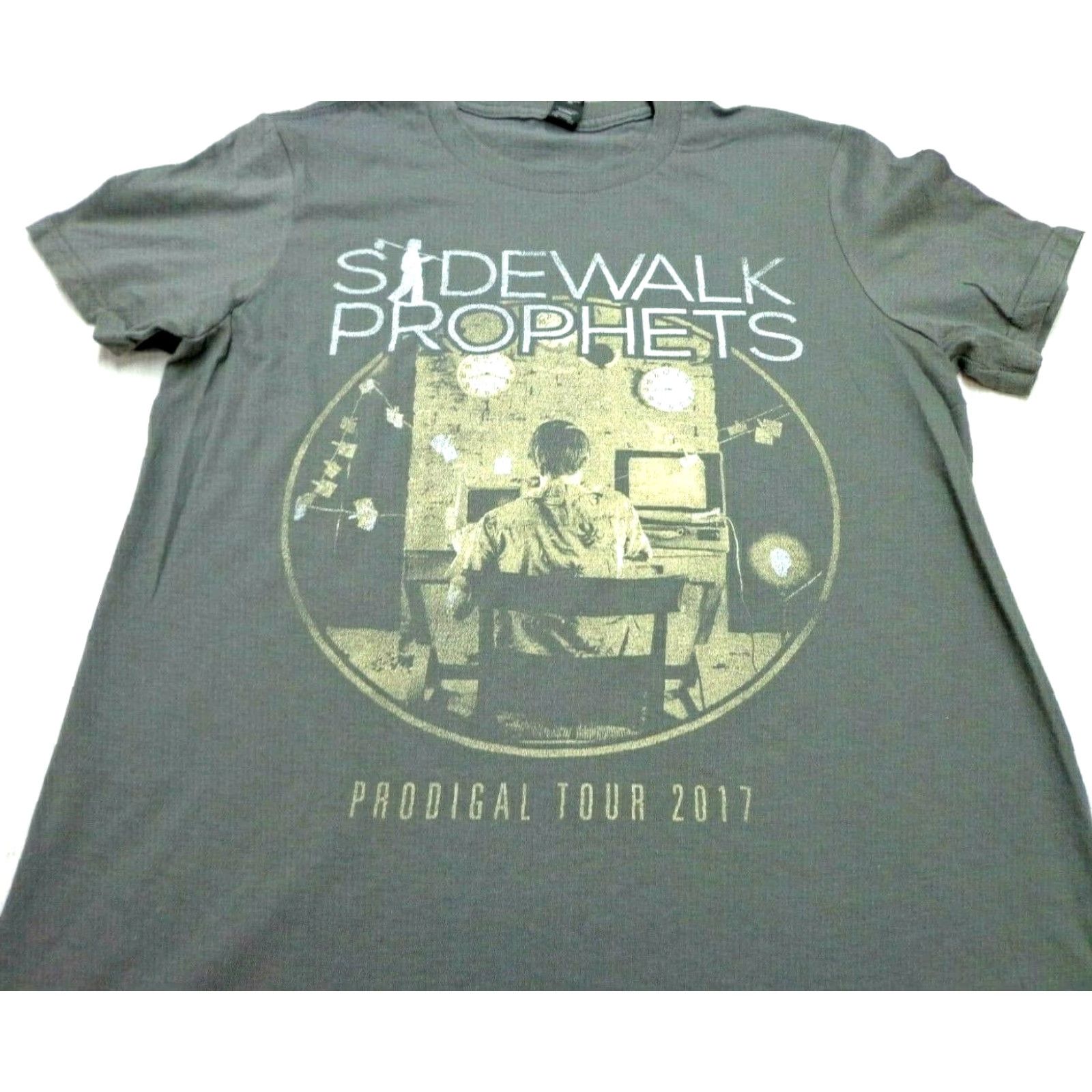 Anvil VINTAGE The Sidewalk Prophets PRODIGAL Tour Gray Concert T Shirt SMALL Mens Regular Crew Neck Short Sleeve Anvil Cotton Band Shirt Size US S / EU 44-46 / 1 - 2 Thumbnail