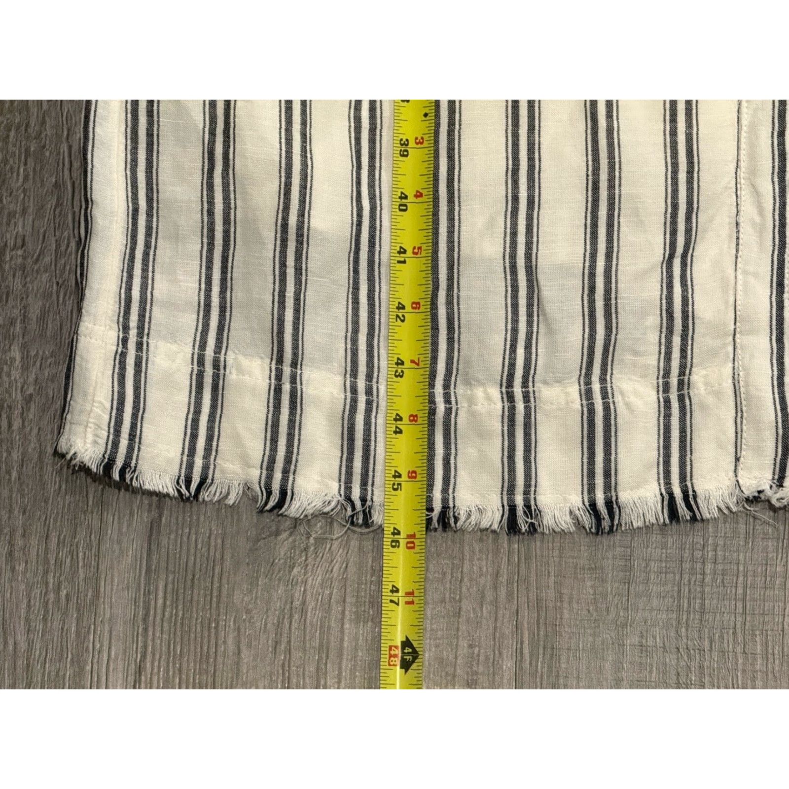 Anthropologie ANTHROPOLOGIE Ruffle Collar Striped Midi Shirt Dress 4 Multicolor Womens Size S / US 4 / IT 40 - 2 Thumbnail