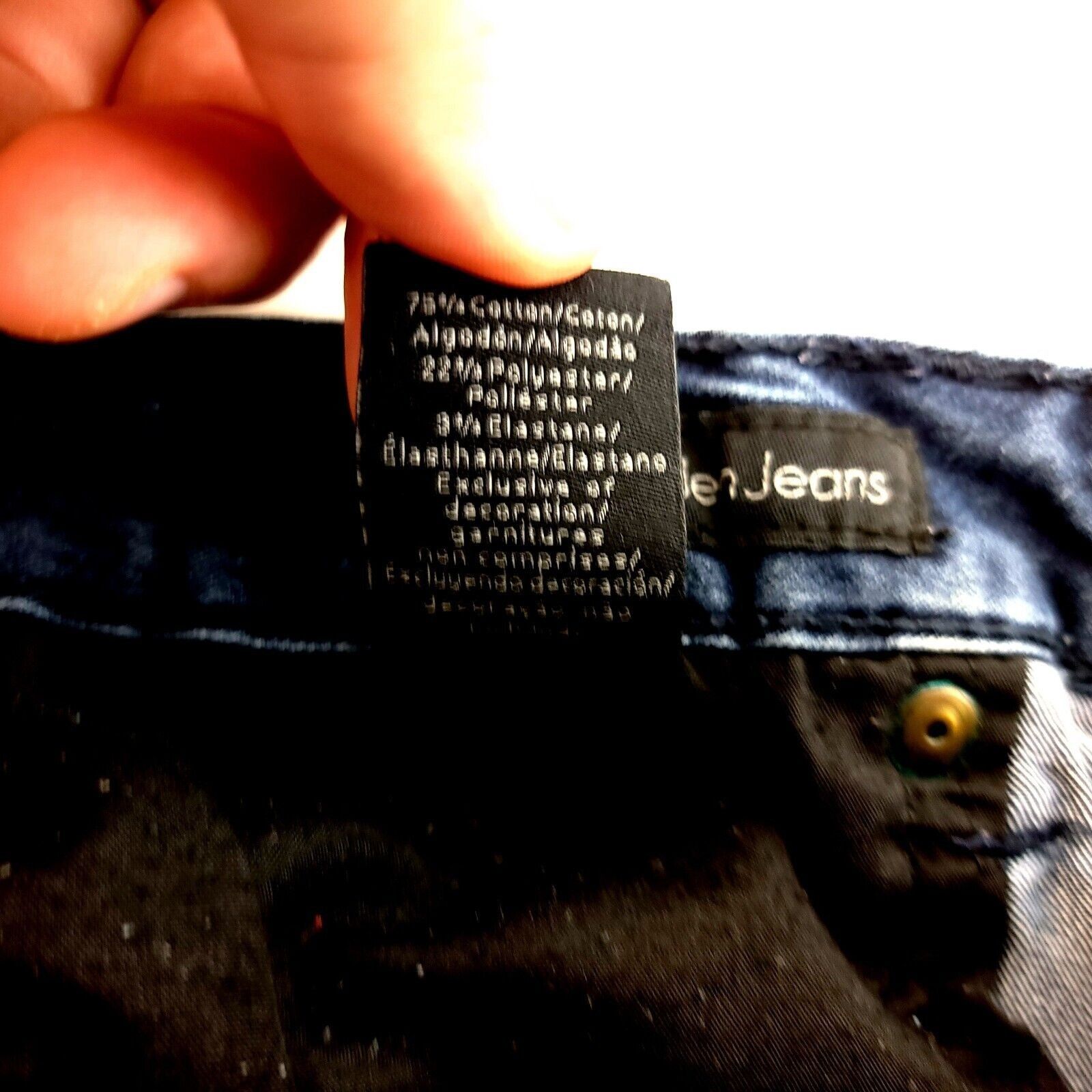 Calvin Klein Calvin Klein Ultimate Skinny Dark Blue Denim Jeans 26/2 Mid Size US 28 / EU 44 - 11 Thumbnail