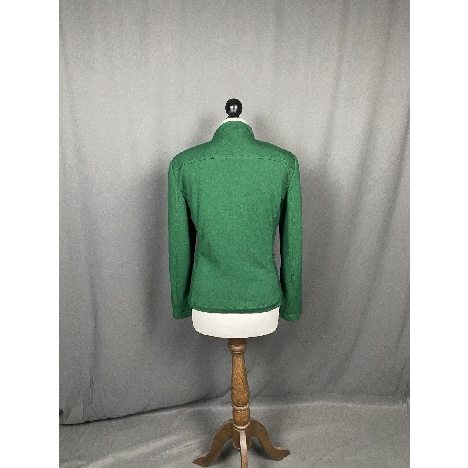 Versace Versace Women's Green Assymetrical Moto Biker Jacket Size US Size XL / US 12-14 / IT 48-50 - 7 Thumbnail