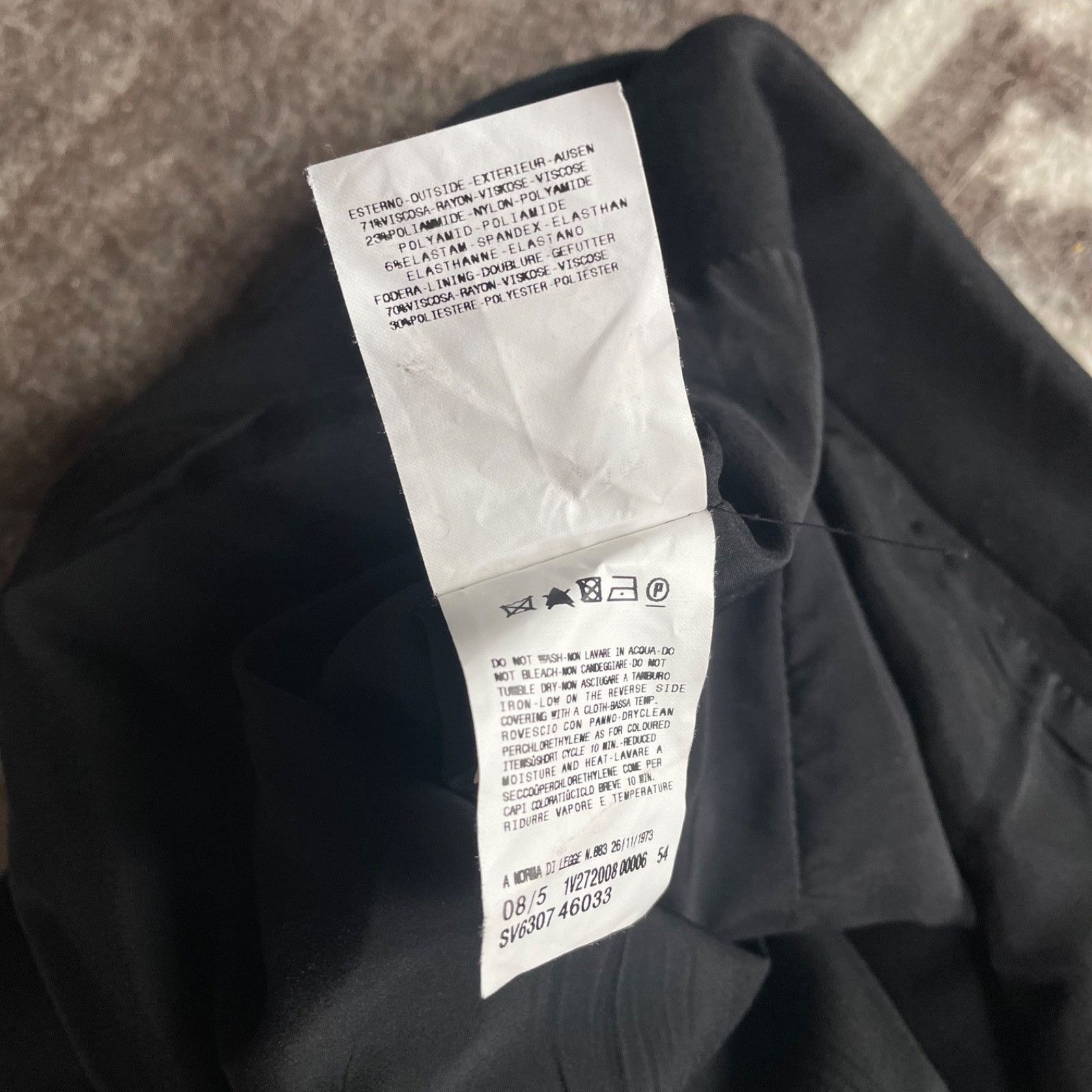 Versace VJC Versace Vintage Black Viscose Pencil Minimalist Elegant Size 34" / US 12 / IT 48 - 5 Thumbnail