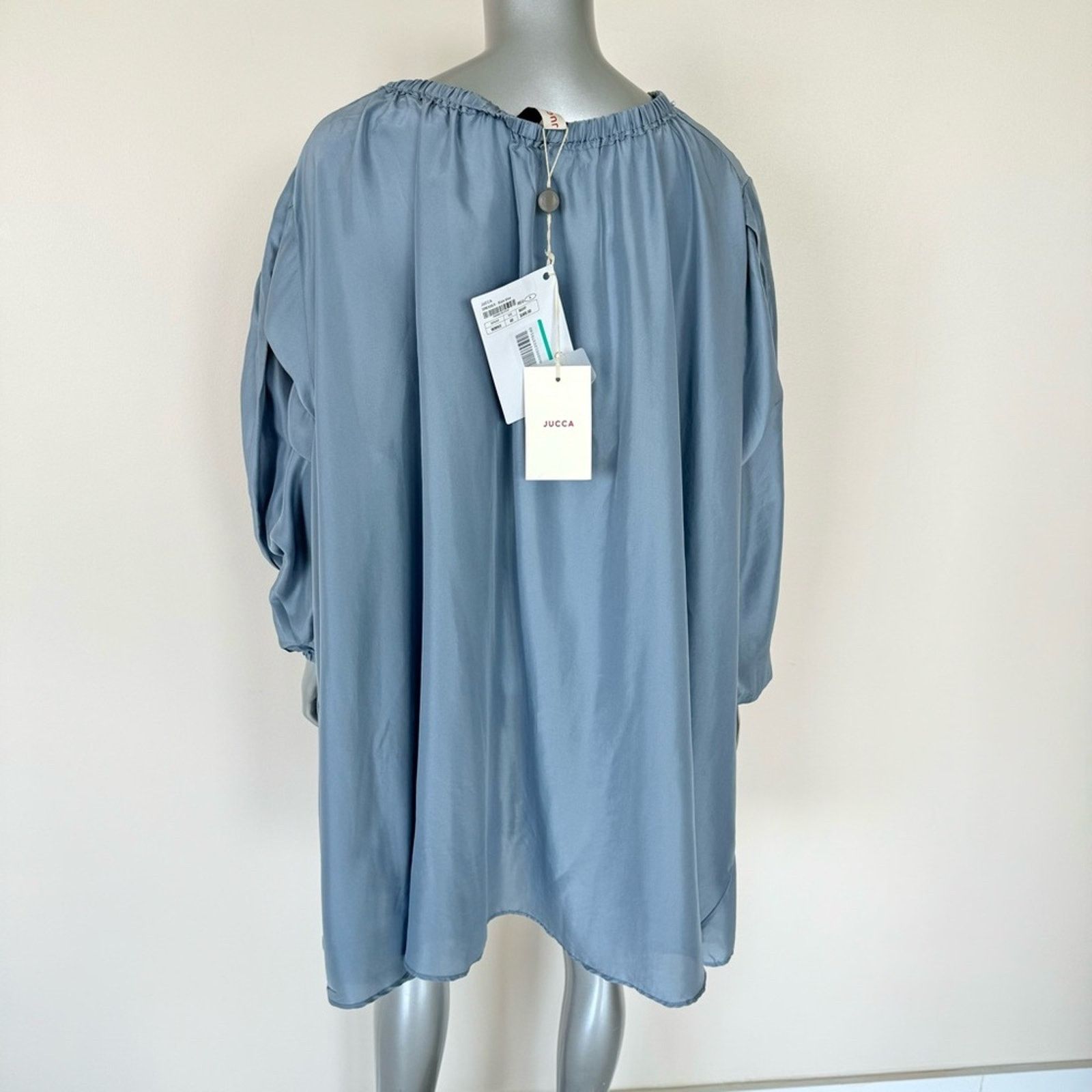 Zucca NWT! JUCCA Silk Oversize Blue Dress, Size S, MSRP.466$ Size S / US 4 / IT 40 - 4 Thumbnail