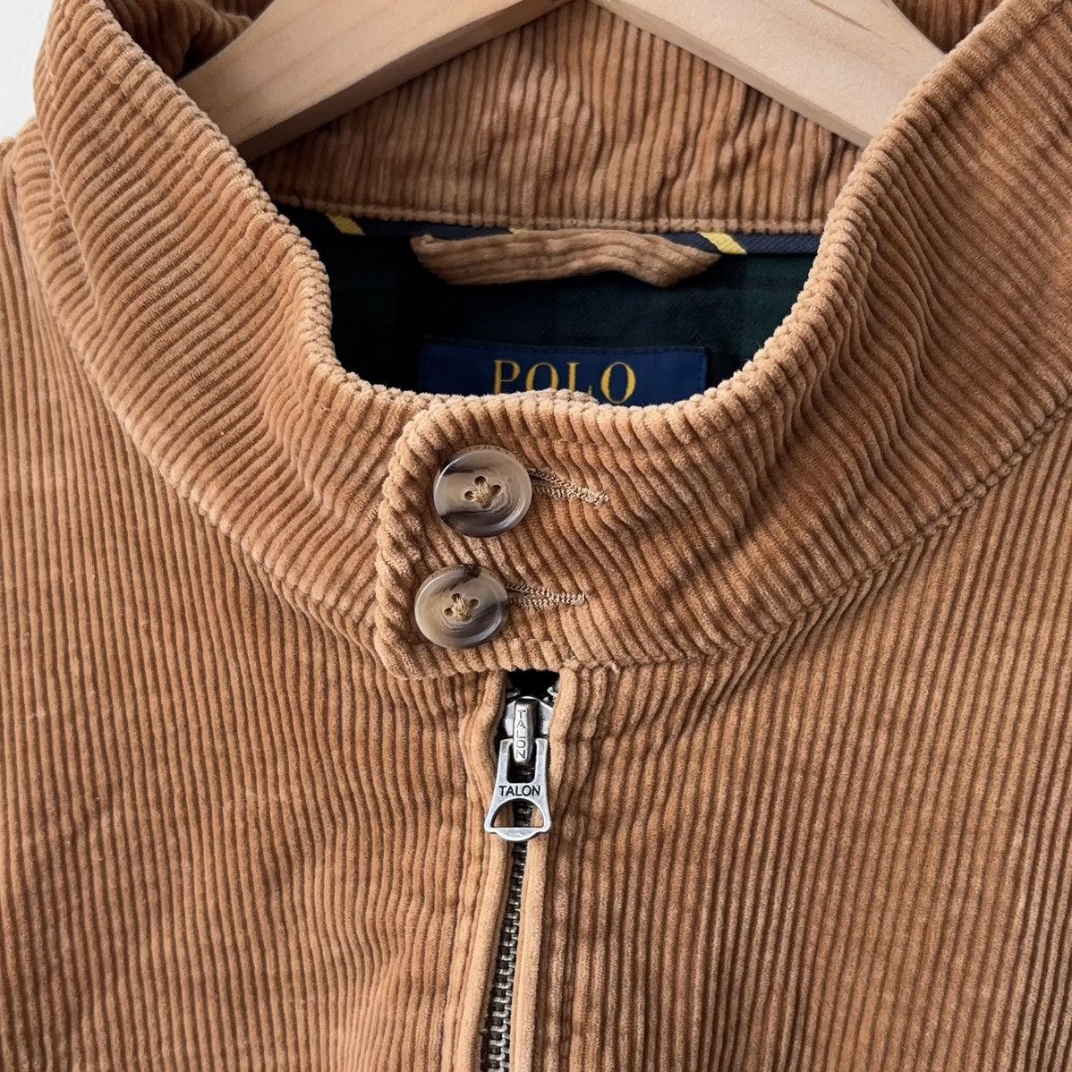 Polo Ralph Lauren Corduroy Bomber Jacket Plaid Flannel Lined Size US XL / EU 56 / 4 - 7 Thumbnail