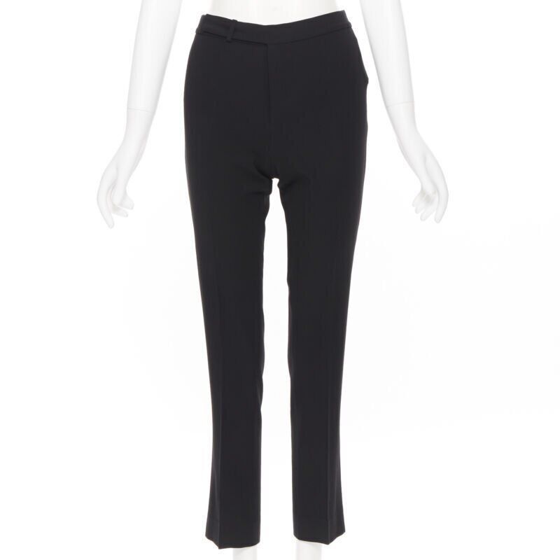 Ralph Lauren RALPH LAUREN wool black slim leg concealed fky work trousers pants US2 26" Size 26" / US 2 / IT 38 - 1 Thumbnail