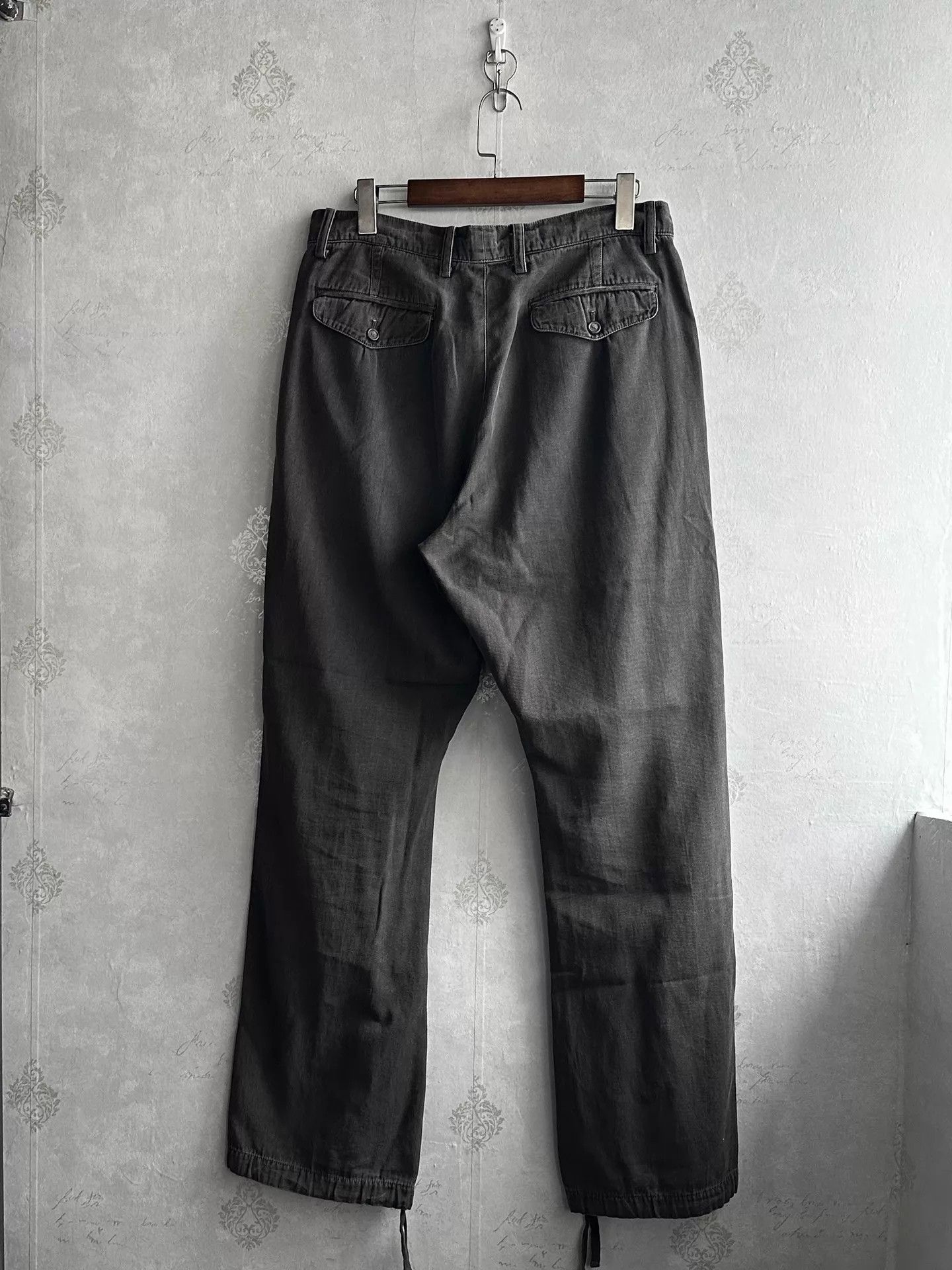 Issey Miyake Issey Miyake 00s Washed Gray Pant Drawstring Cuffs Size US 32 / EU 48 - 2 Thumbnail