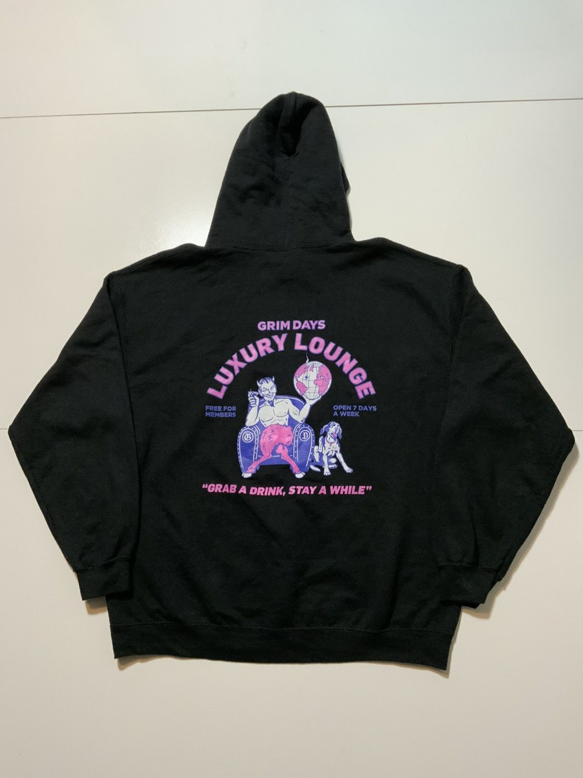 Other Grim Days Luxury Lounge Grab A Drink Awhile Devil Hoodie Size US L / EU 52-54 / 3 - 3 Thumbnail