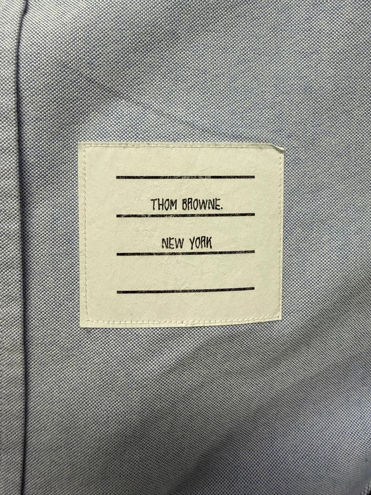 Thom Browne Thom Browne Classic Double-Armband Blue Oxford Shirt NWT Size US L / EU 52-54 / 3 - 4 Thumbnail
