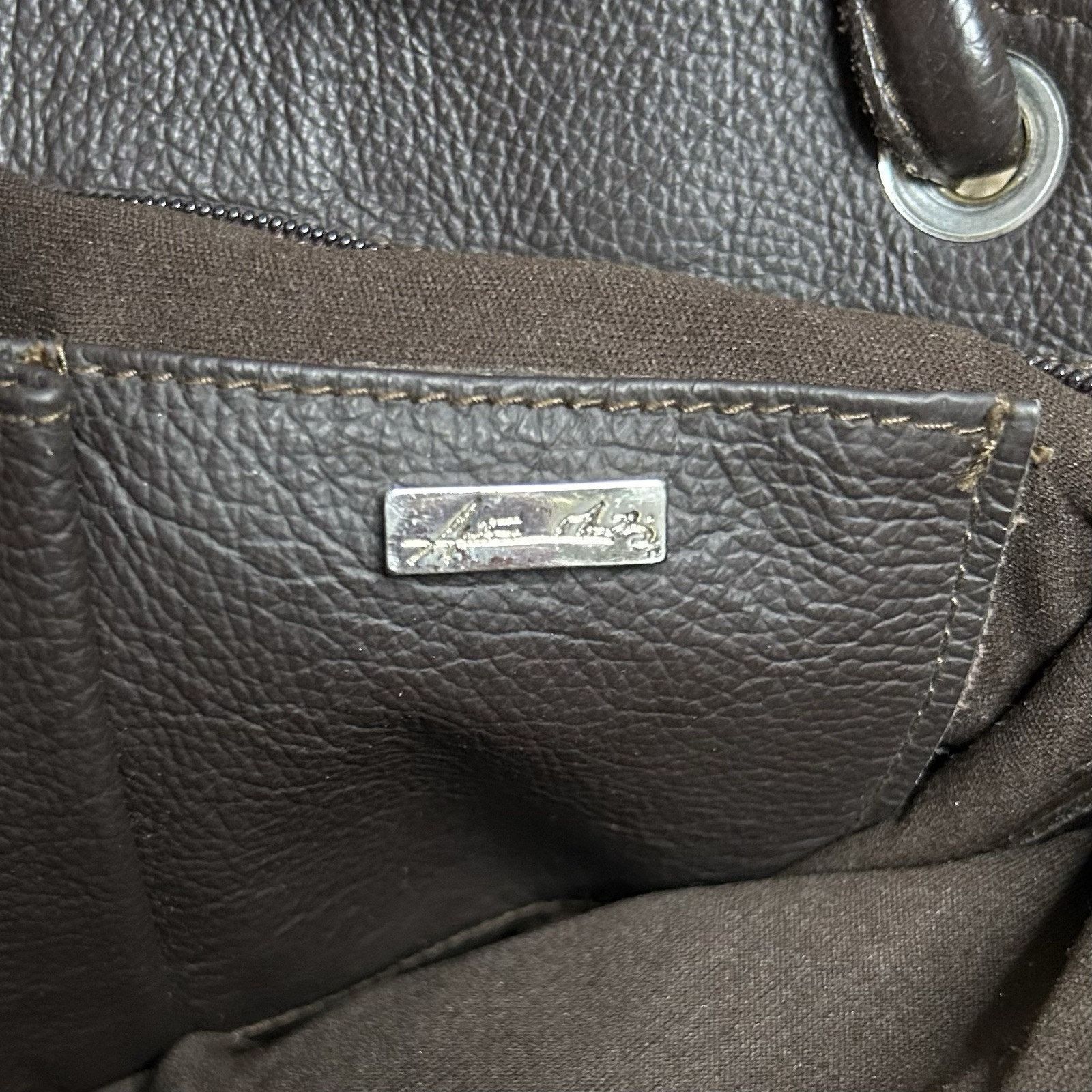 Other Arturo Martinez Handbag Chocolate Leather Floral Purse Size ONE SIZE - 7 Thumbnail