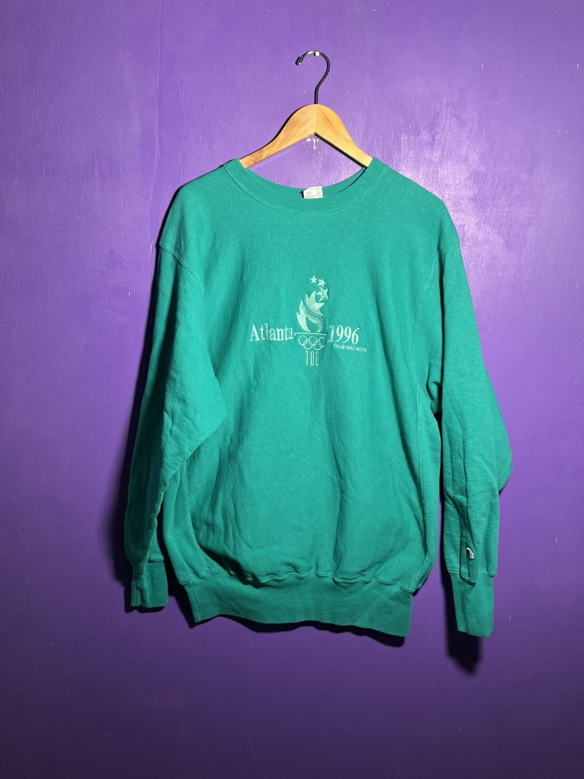 Champion × USA Olympics × Vintage Vintage Champion Atlanta 1996 tonal reverse weave Size US XL / EU 56 / 4 - 1 Thumbnail