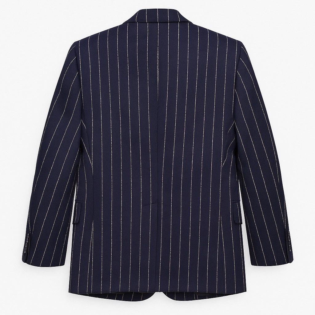 Designer SARTO Napoli Pinstripe Wool Blazer Double-Breasted Jacket Size US M / EU 48-50 / 2 - 2 Thumbnail