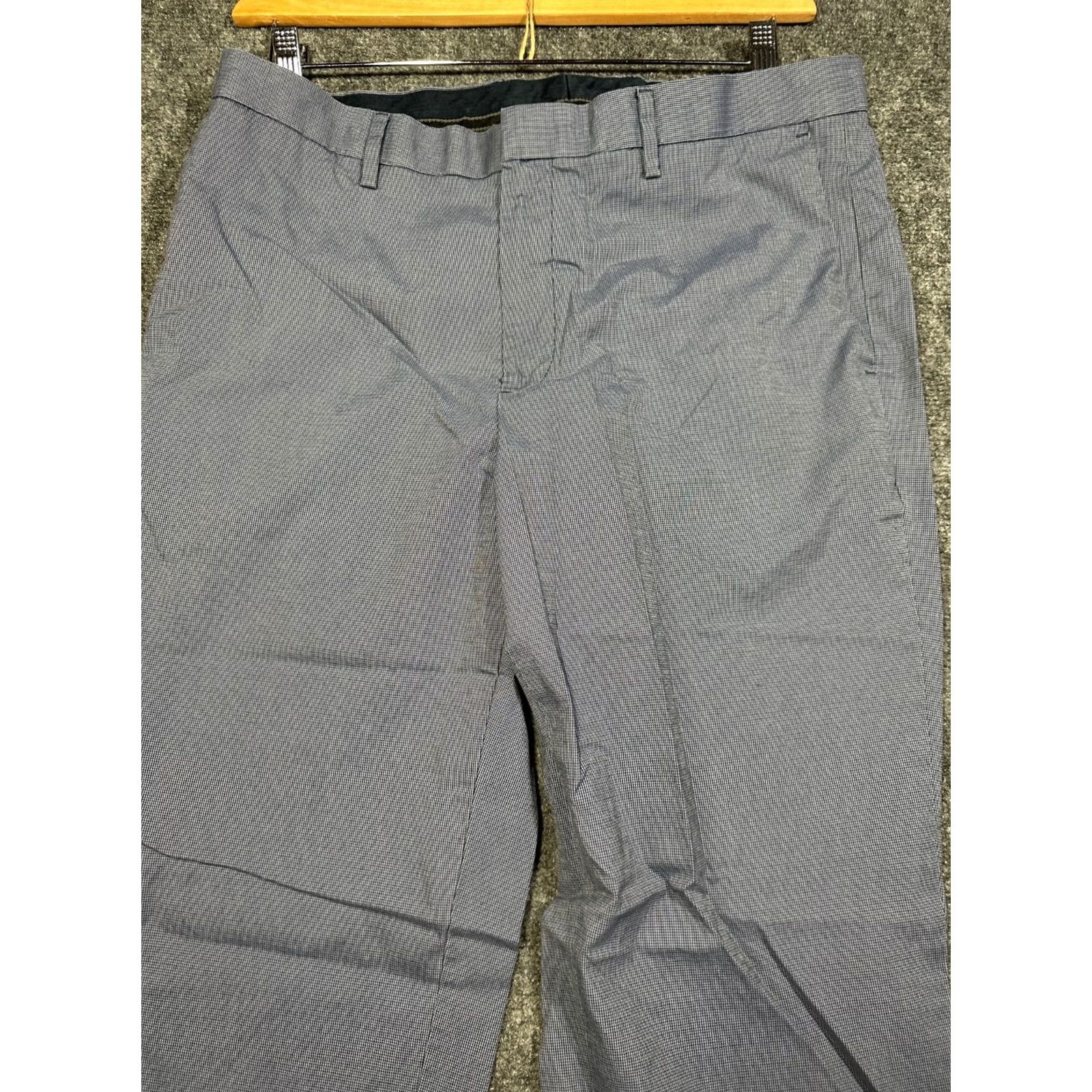 Banana Republic Banana Republic Mens 34 Slim Fit Dress Pants Blue Flat Straight Pockets Size US 34 / EU 50 - 3 Thumbnail
