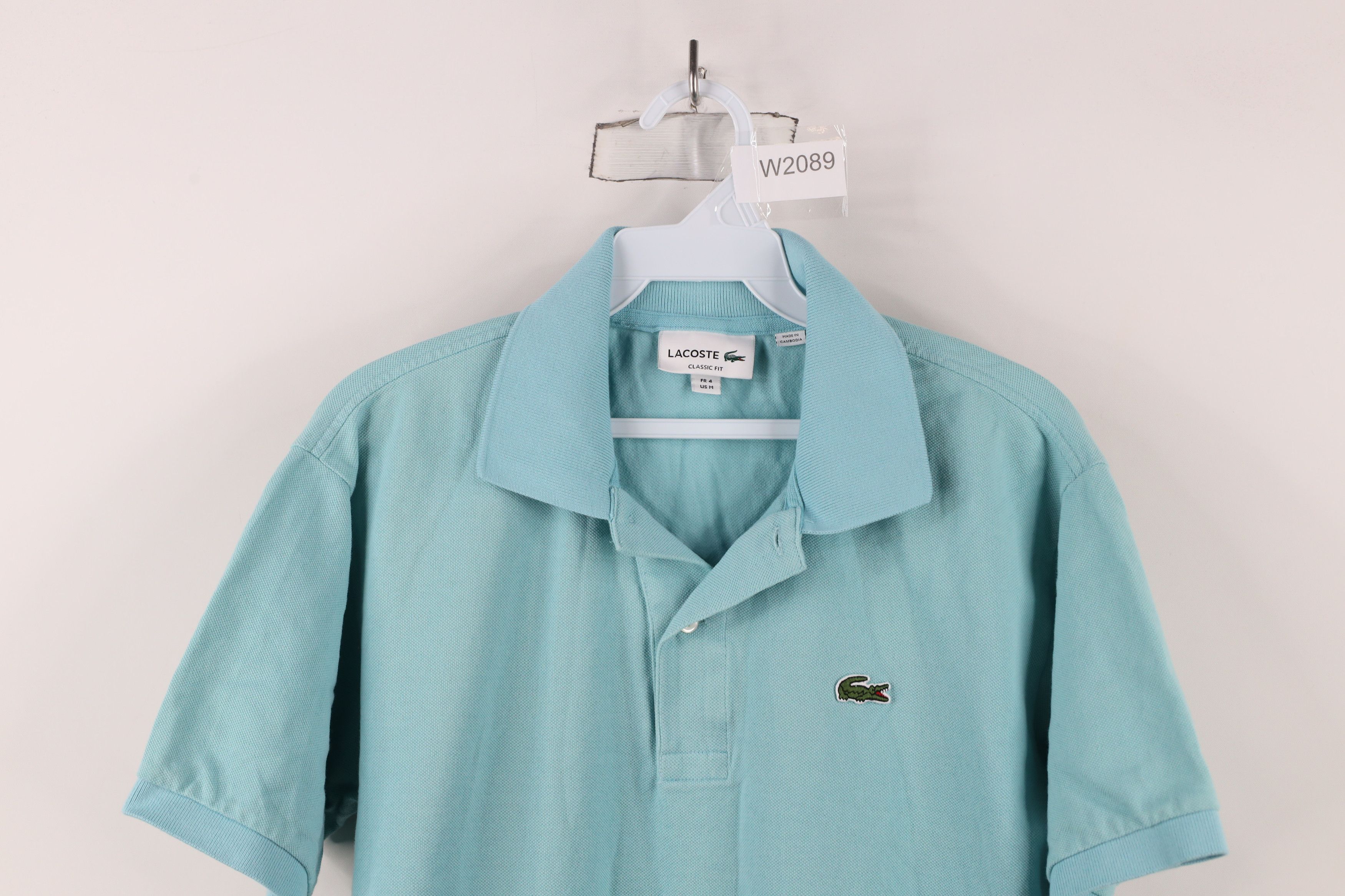 Lacoste × Vintage Lacoste Distressed Croc Logo Collared Golf Polo Shirt Blue Size US M / EU 48-50 / 2 - 2 Thumbnail