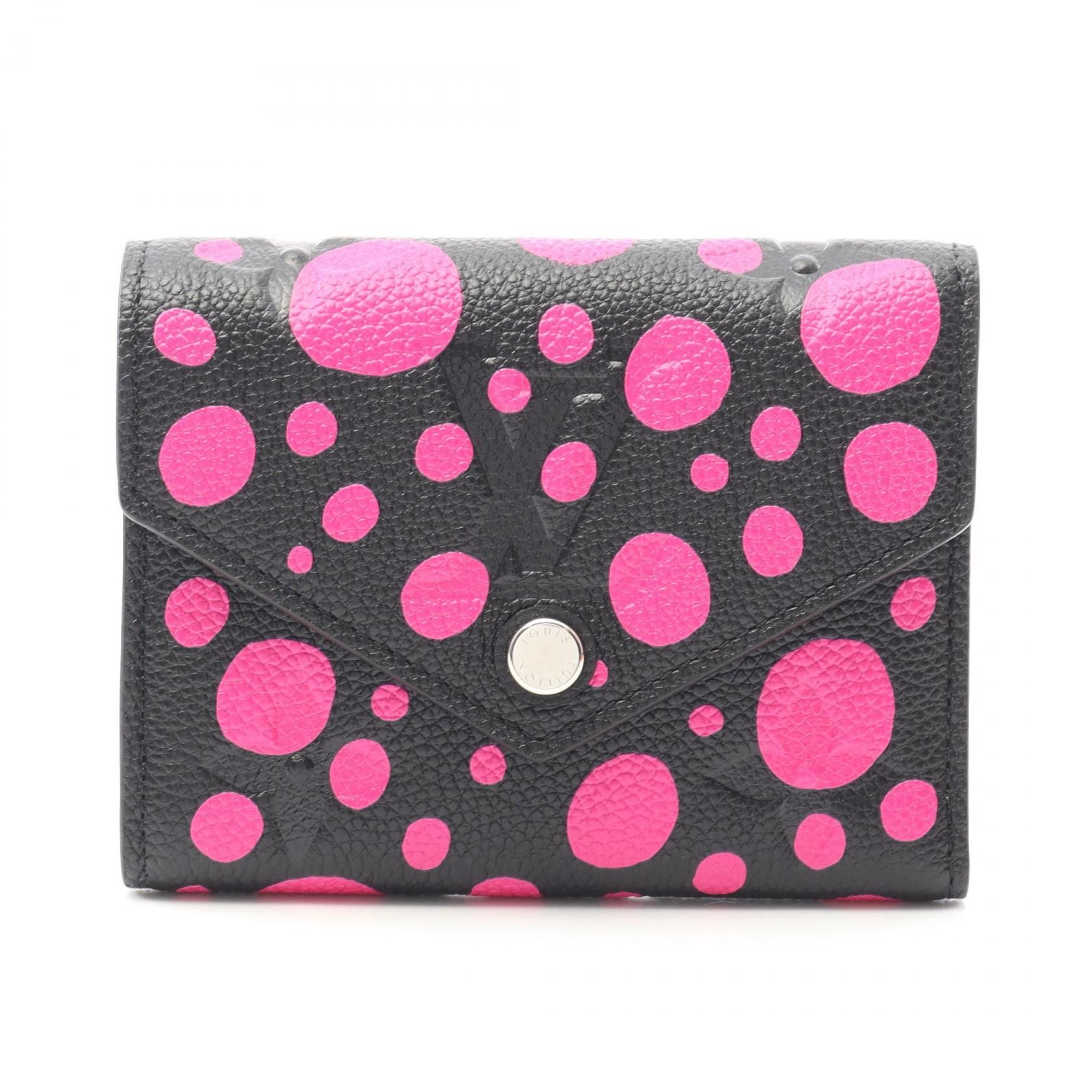 Louis Vuitton Louis Vuitton Louis Vuitton LOUIS VUITTON × Yayoi Kusama Portefeuille Victorine Leather Wallet Limited Leather Short Wallet M81956 Size ONE SIZE - 1 Thumbnail