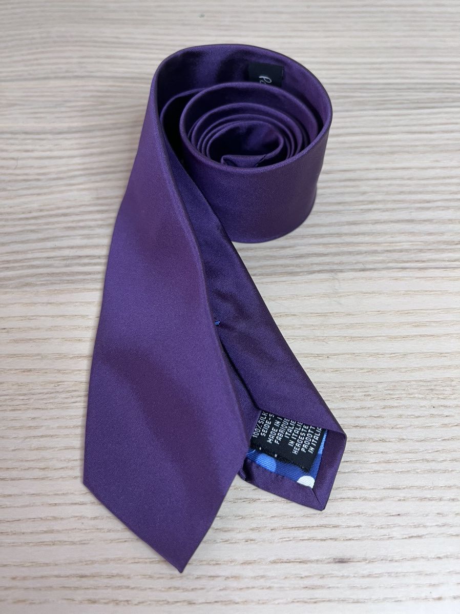 Paul Smith Skinny purple tie, silk, made in Italy, worn x 3 Size ONE SIZE - 1 Thumbnail