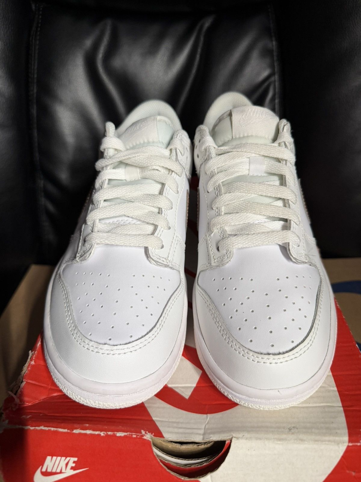 Nike Nike Dunk Low GS - White /Bronze - Sz 7Y/8.5W-DS Brand New Size US 7 / EU 40 - 1 Thumbnail