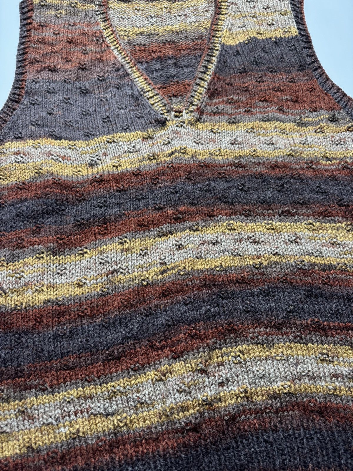 Japanese Brand Vintage Thick Knit Wool Vest – Cream / Off-White Size US L / EU 52-54 / 3 - 8 Thumbnail