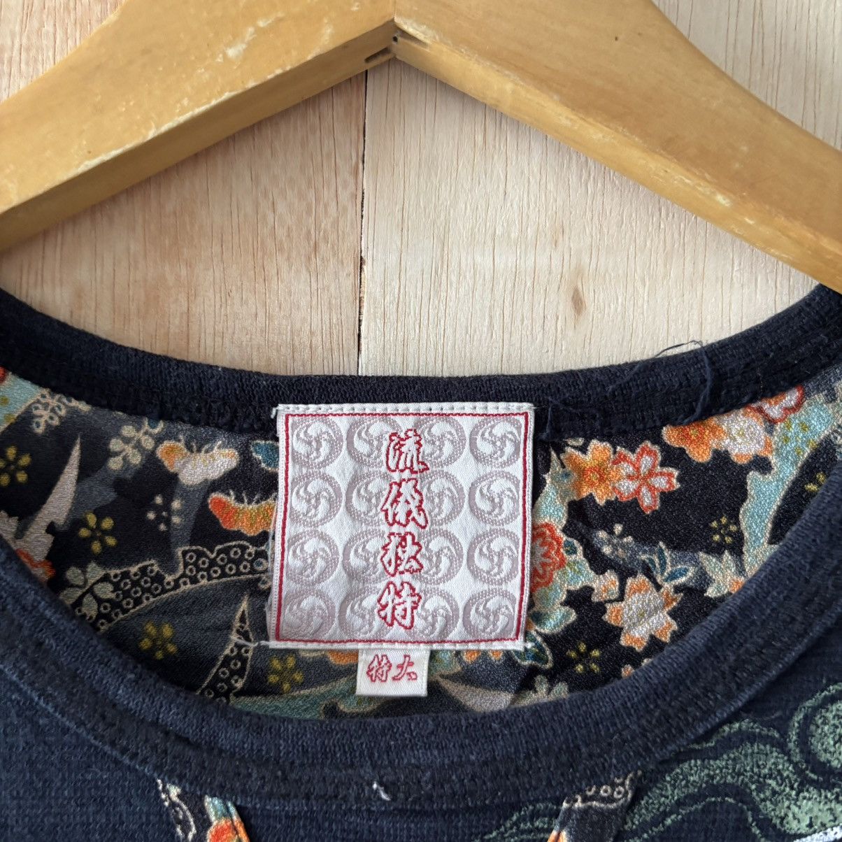 Karakuri Tamashii Japanese Souvenir Sukajan Fujin and Dragon Art Long Sleeve Size US L / EU 52-54 / 3 - 2 Thumbnail