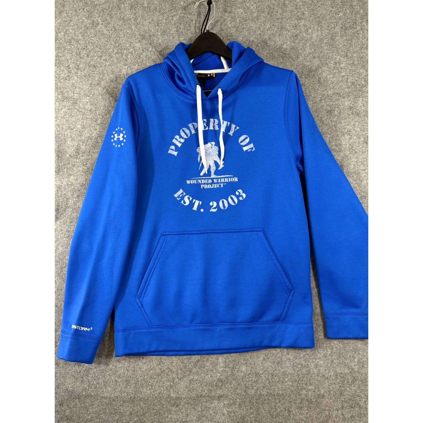Under Armour Under Armour Wounded Warrior Project Hooded Sweatshirt Mens S Blue Fleece Loose Pullover Hoodie Shirt Size US S / EU 44-46 / 1 - 3 Thumbnail