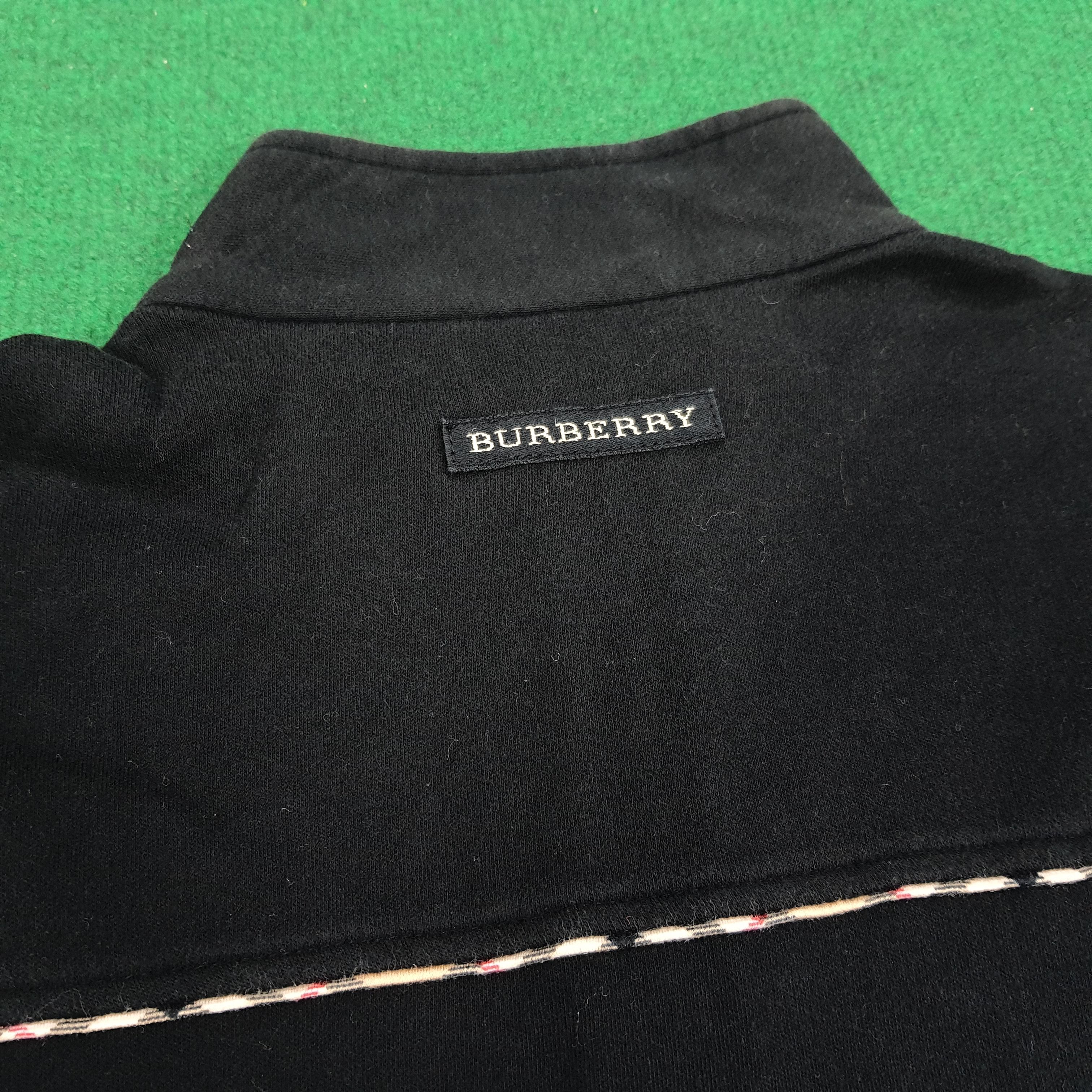 Burberry × Vintage Vintage Burberry Golf Nova Check Half Zipper Tshirt Size S / US 4 / IT 40 - 4 Thumbnail