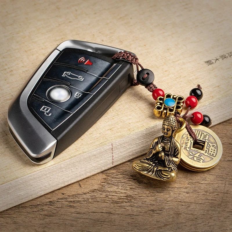 Other Buddha Figure Keyring Car Keychain Brass Hanging Charms Size ONE SIZE - 3 Thumbnail