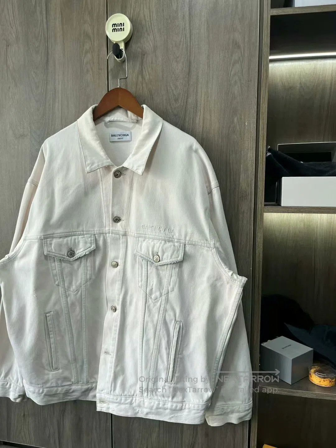 Balenciaga balenciaga white embroidered denim jacket xs. Size US XS / EU 42 / 0 - 3 Thumbnail