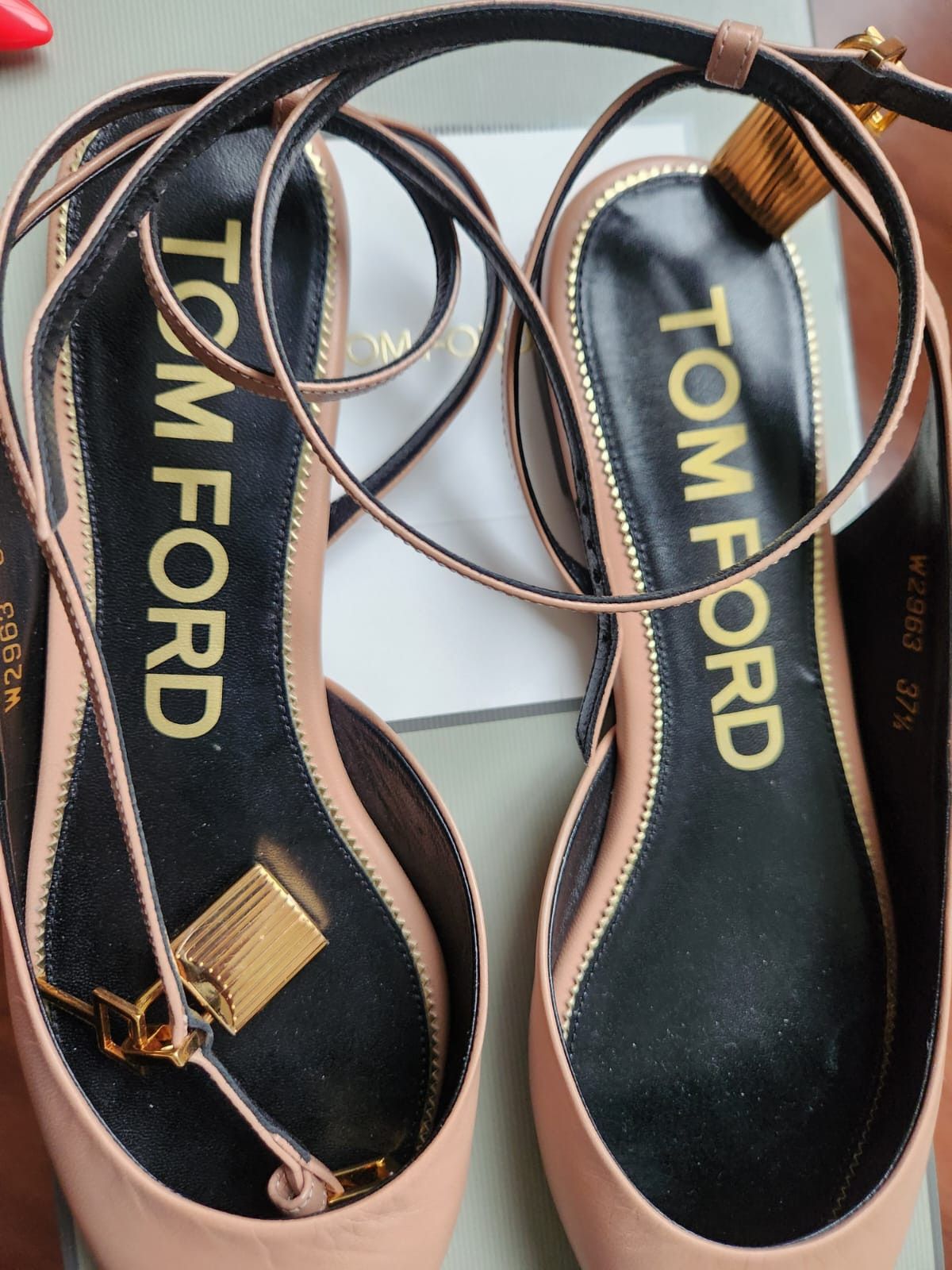 Tom Ford TOM FORD Taupe Padlock Ballerina Flats Size US 7.5 / IT 37.5 - 2 Thumbnail
