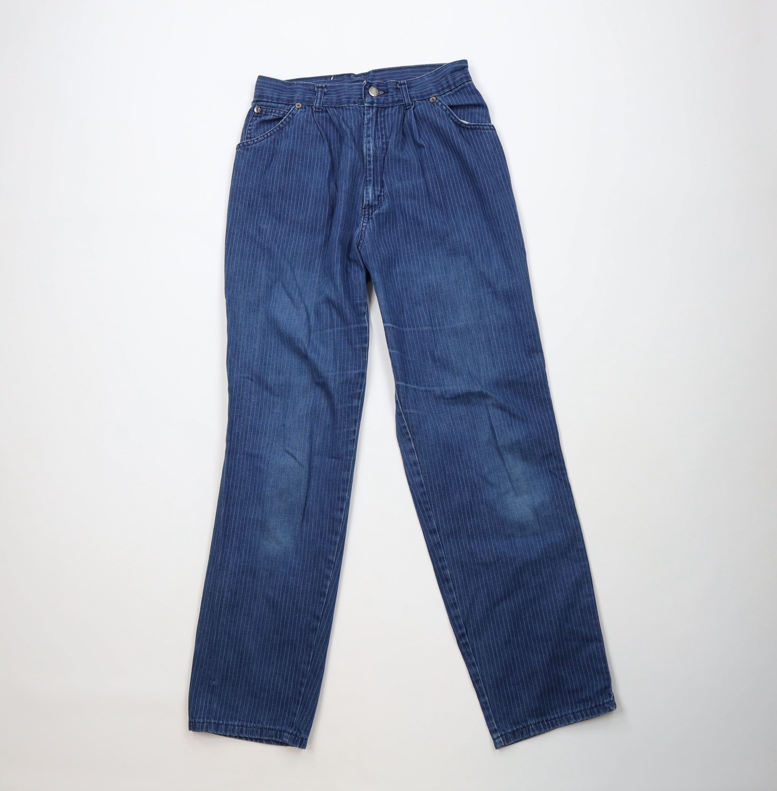 Vintage Vintage 80s 90s Streetwear Striped Straight Leg Jeans USA Size 36" / US 14 / IT 50 - 1 Thumbnail